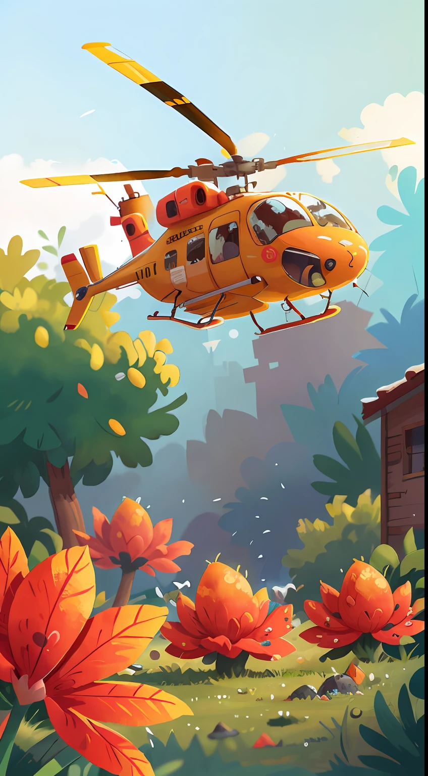 Helicopter, perfect quality, clear focus (clutter - home: 0.8), (masterpiece: 1.2) (realistic: 1.2) (bokeh) (best quality) (detailed skin: 1.3) (complex details) (8K) (sharp focus), clean background, white background, long view composition, 85MM SHOT