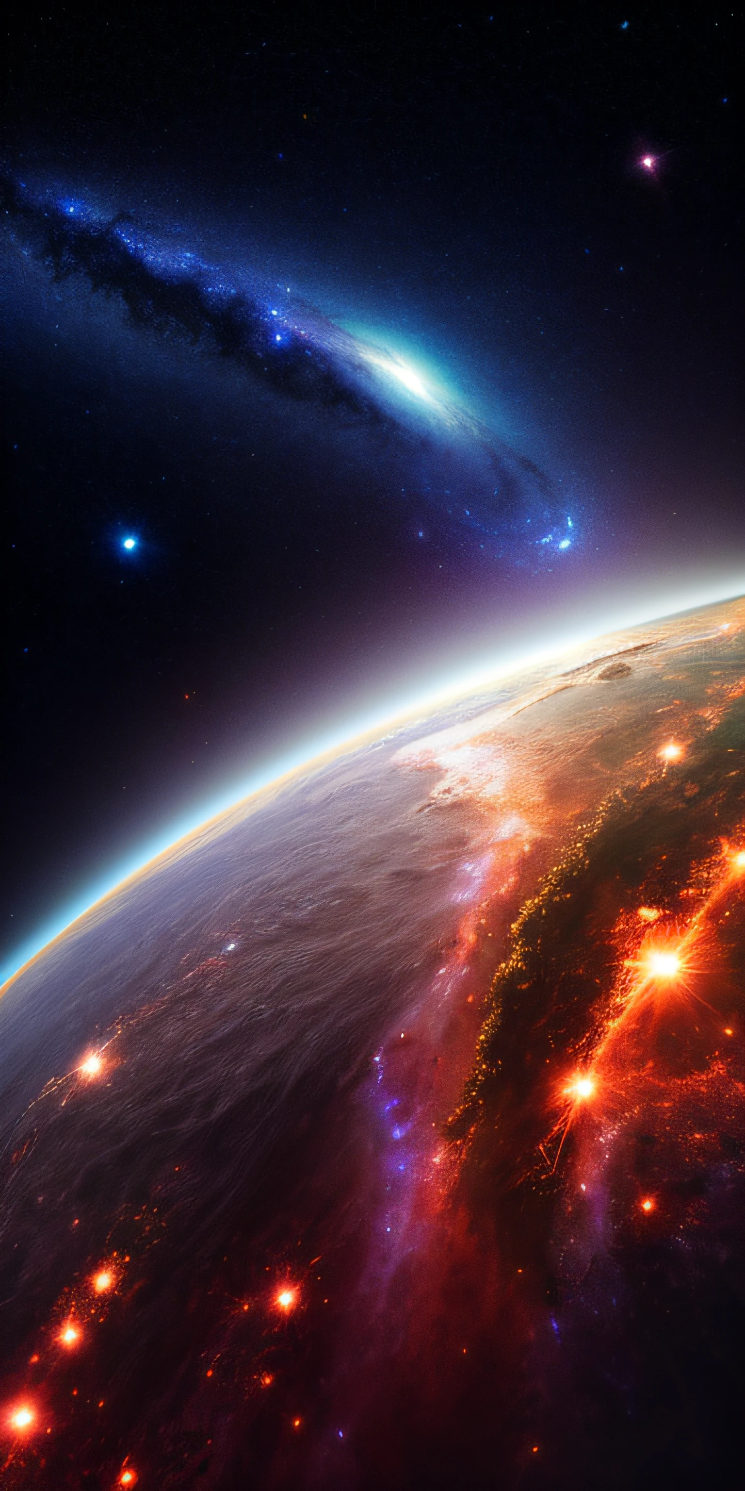 masterpiece, best quality, high quality, extremely detailed CG unity 8k wallpaper, Depth of Field, HDR,,Photorealistic,extremely detailed, Intricate, High Detail, universe, space, galaxy, stars, planets, astronomy, cosmos, celestial, nebula, black hole, solar system, cosmic rays, supernova, deep space, astronomical objects