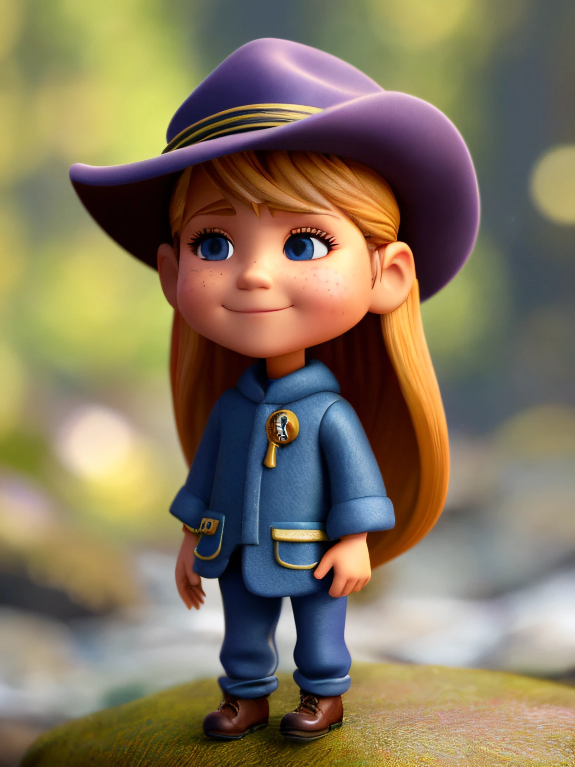 CBZBB, Jennifer Aniston, personagem, Pescador, pequeno, majo, Arte Devian, Artstation on trend, arte digital, circunstanciado, fofo, Realistic, Humanoid, character, tiny, Cinematic sho, cinematic lights, Jennifer Aniston, Parece feliz, Looks happy