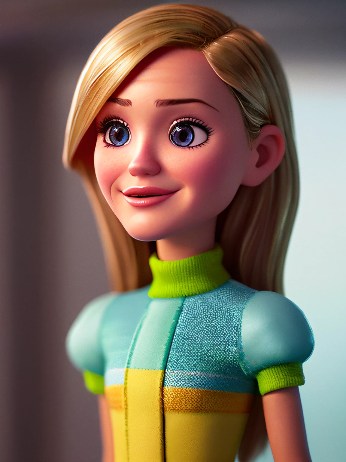 CBZBB, Cameron Diaz, personagem, Pescador, pequeno, majo, Arte Devian, Artstation on trend, arte digital, circunstanciado, fofo, Realistic, Humanoid, character, tiny, Cinematic sho, cinematic lights, Cameron Diaz, Parece feliz, Looks happy