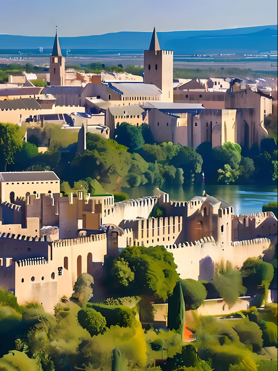 Avignon and Aix-en-Provence.franc,highly detailed,8k,beautyful