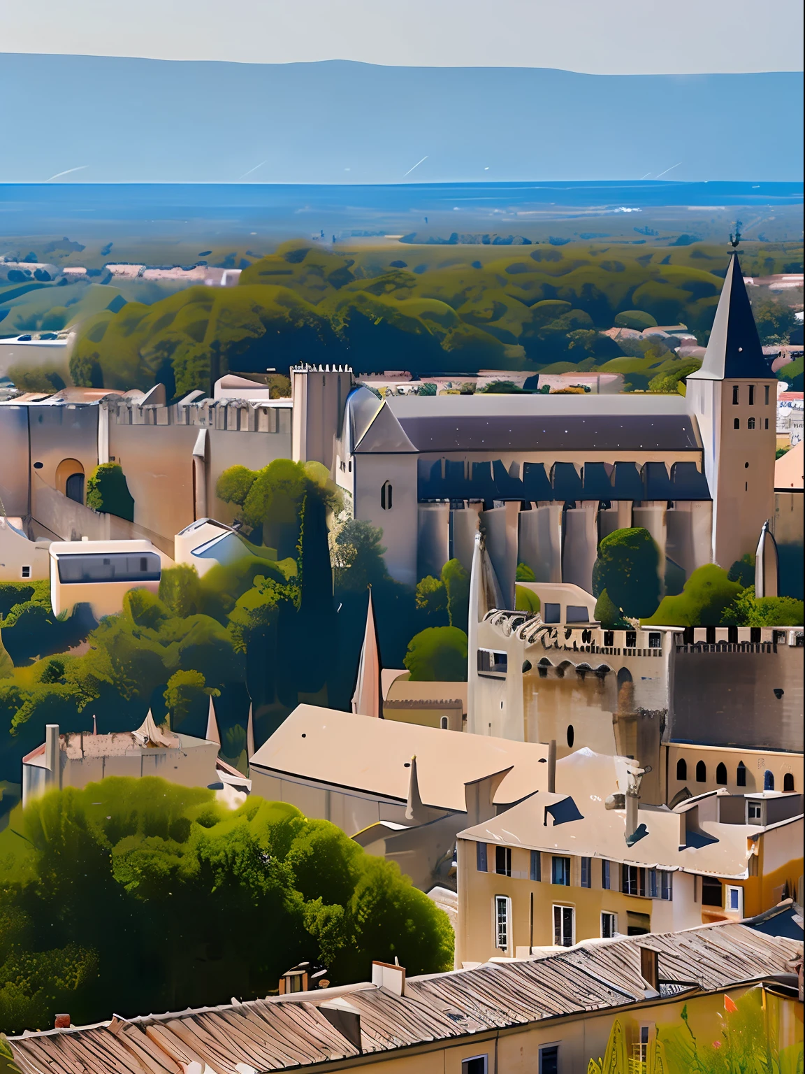 Avignon and Aix-en-Provence.franc,highly detailed,8k,beautyful