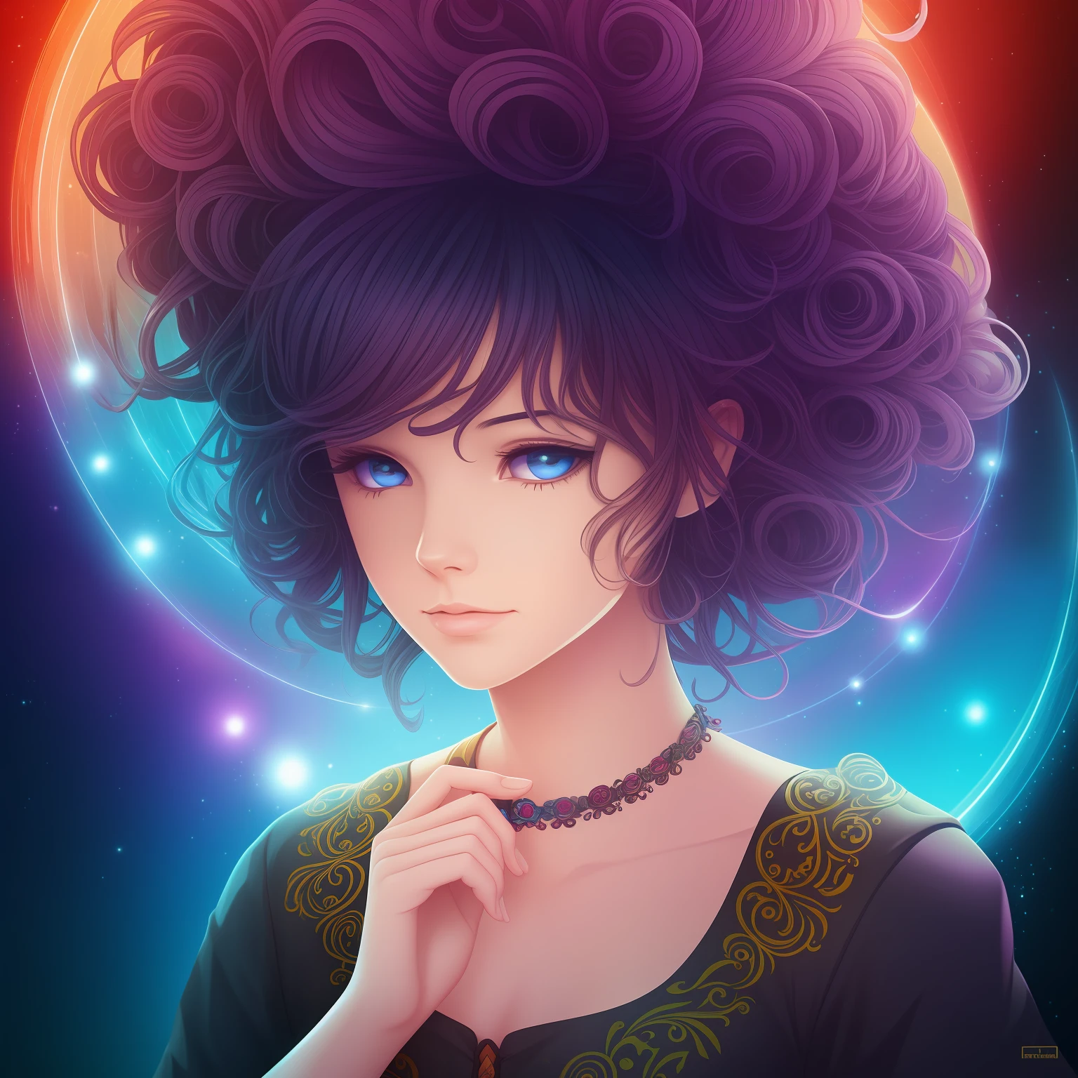 The sound of strange feelings and good emotions. Digital Fantasy art.