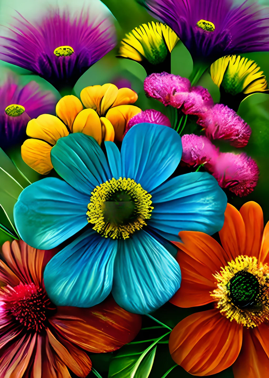 um ramo de flores