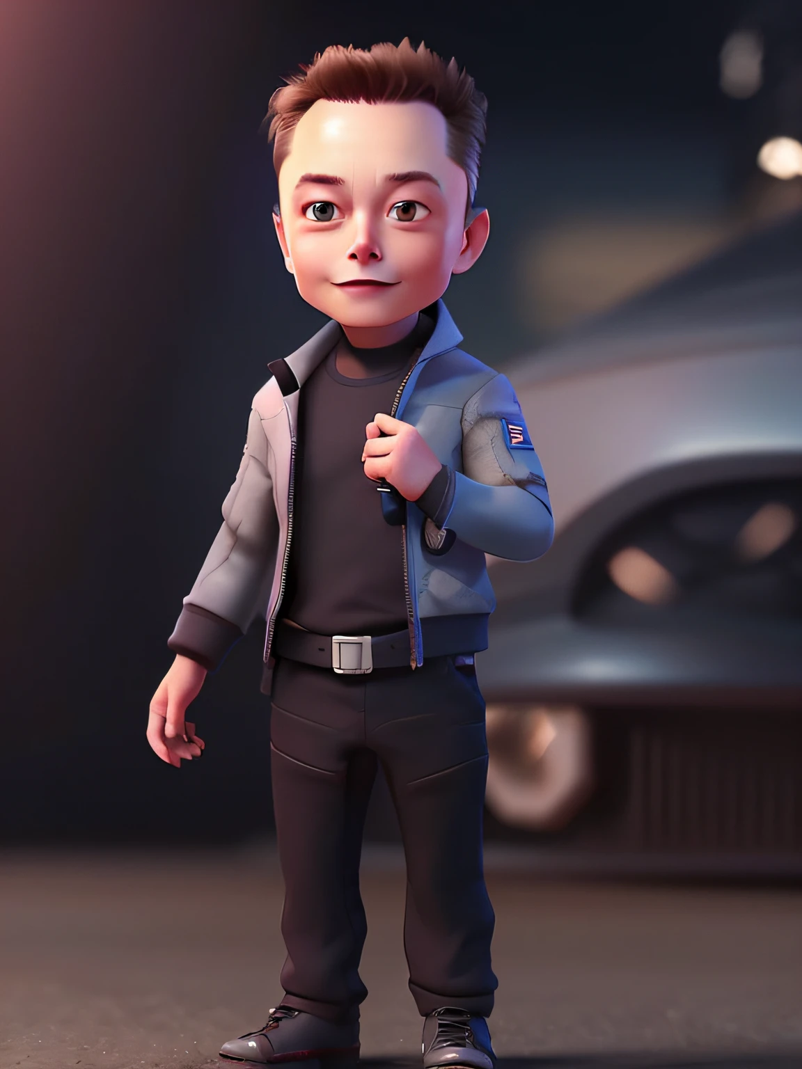cbzbb, elon musk,charachter,cute, little, beautiful, Devian Art, Trending Artstation, Digital Art, Detailed, Cute, Realistic, Humanoid, Character, Tiny,Cinematic Sho,Cinematic Lights,Elon Musk, выглядит счастливым