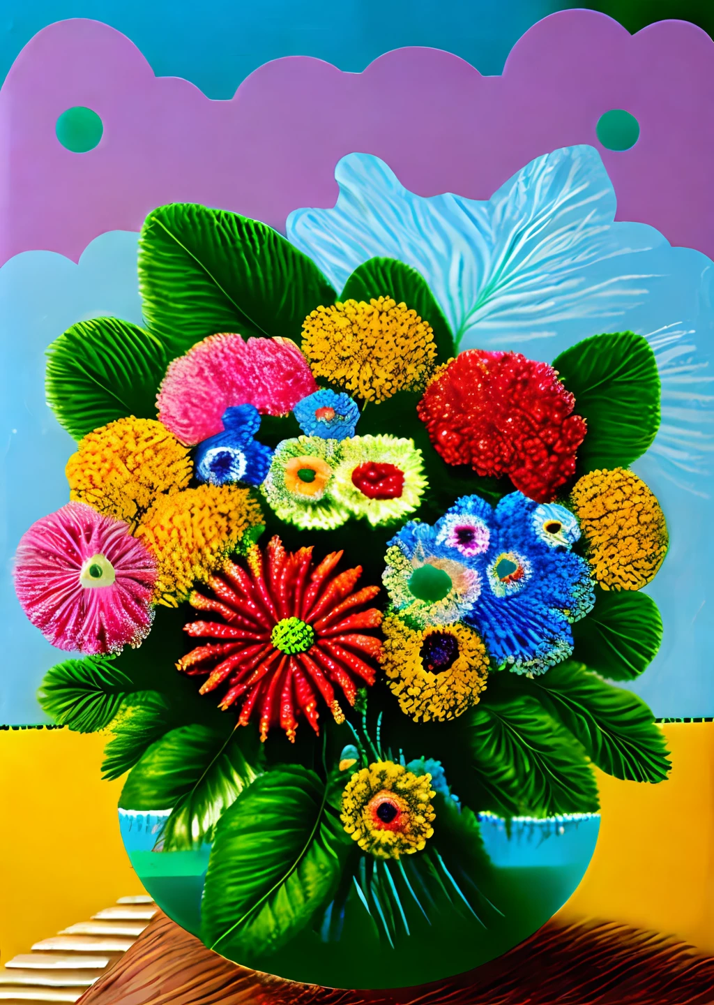 um ramo de flores