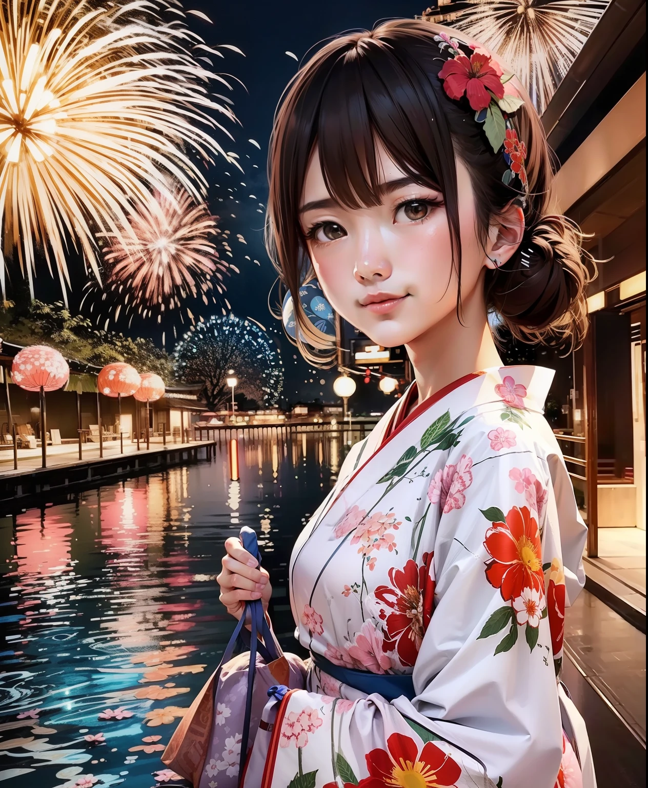 I have a drawstring bag that goes well with my yukata.。