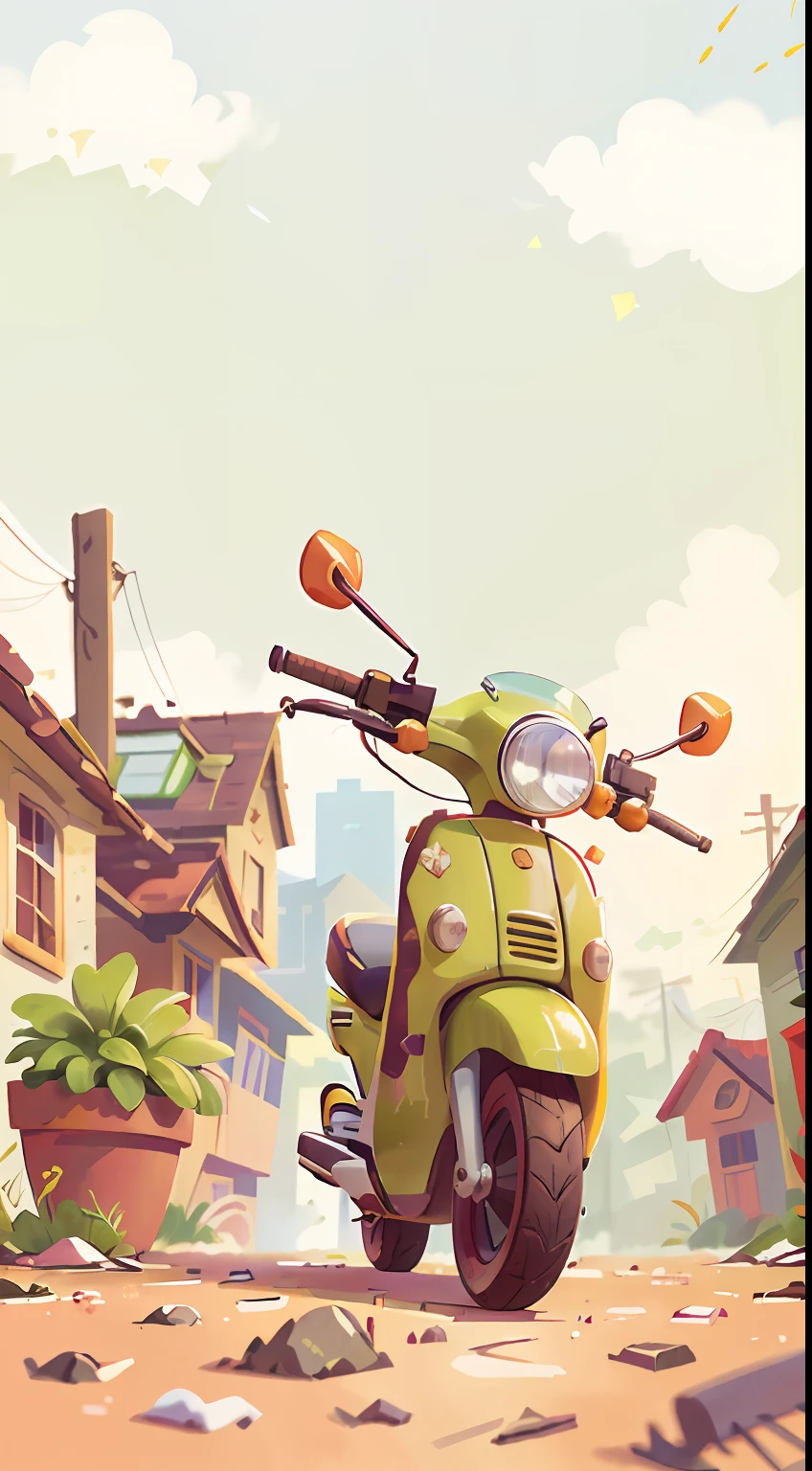 Scooter, perfect quality, clear focus (clutter - home: 0.8), (masterpiece: 1.2) (realistic: 1.2) (bokeh) (best quality) (detailed skin: 1.3) (complex details) (8K) (sharp focus), clean background, white background, long view composition, 85MM SHOT