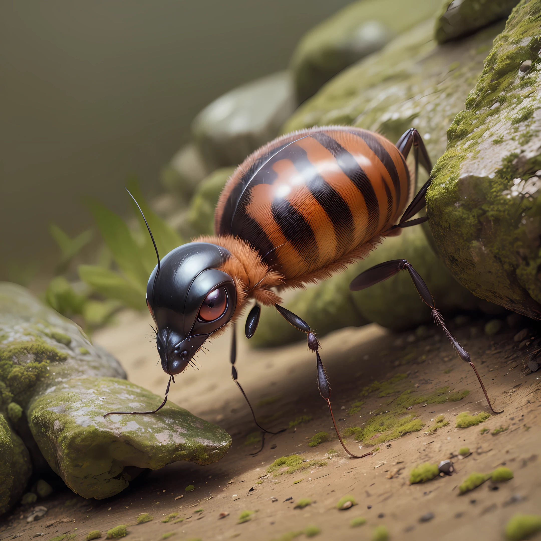 There is a small ant that is standing on a rock, perspectiva da formiga, sentado em uma folha, carregando uma folha, em, Vista de formiga, Arrefecimento em uma folha, Pairando sobre Ant POV, an amazing photo, Directed by: Anna Haifisch, vida de formiga, formiga monstruosa, amazing photo, Formigas, Tiro premiado, Foto premiada - Premiado --auto --s2