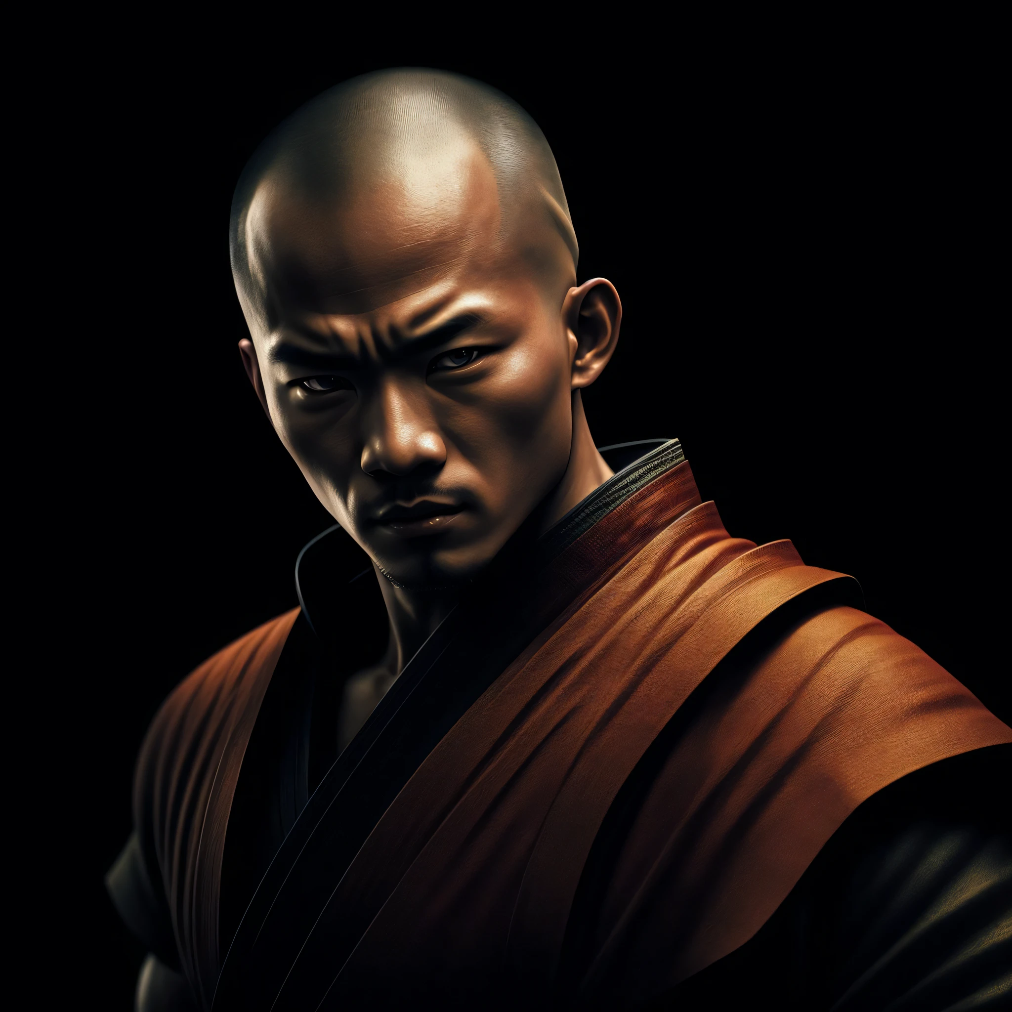 shaolin monk, anime, art, artstation, powerful, masterpiece, intricate detailed, fantasy, magic, martial arts,   posed, mistic, brutal, fight, berserk, rage, anger, hd, 8k,