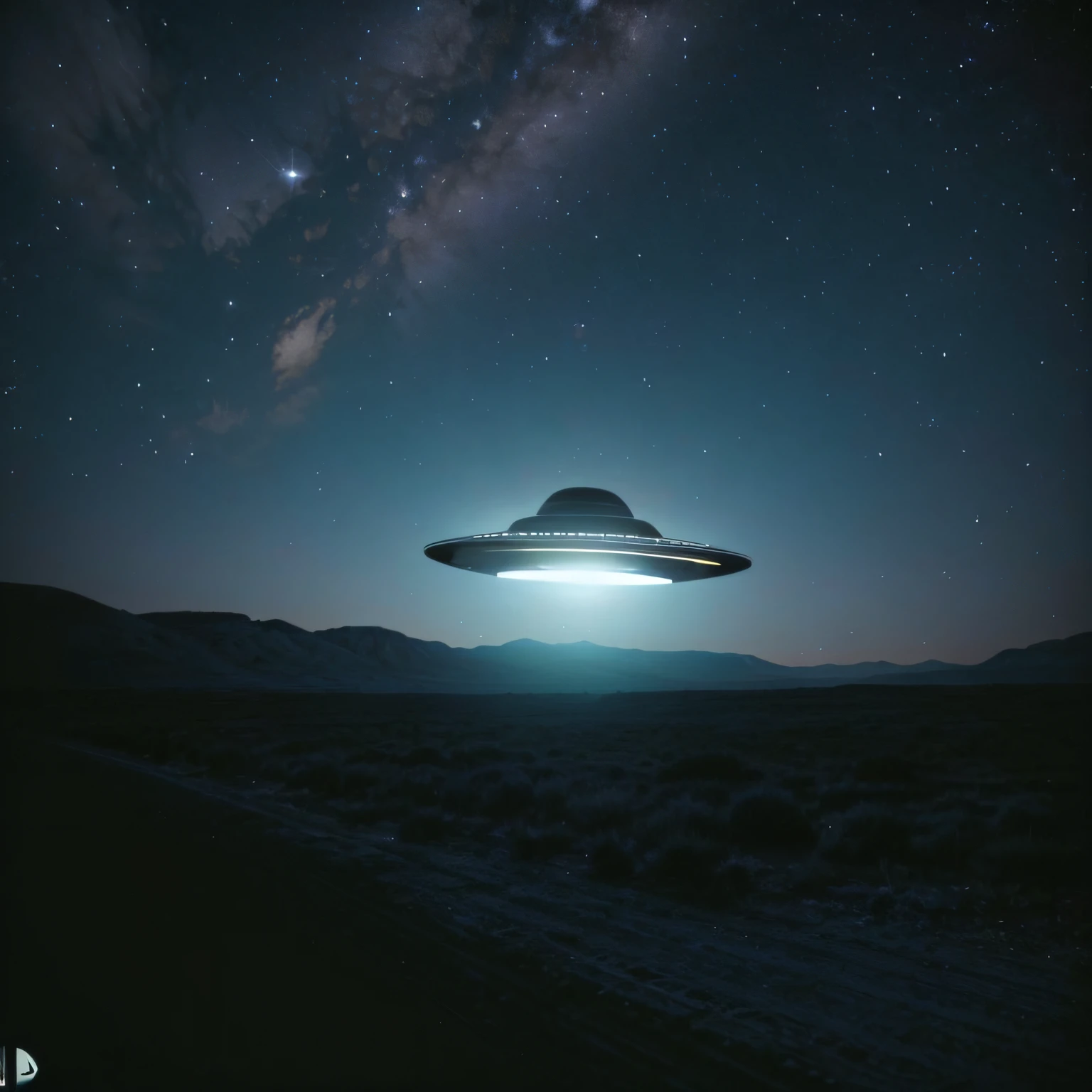 Flying saucer in black color stopped in the night sky , imagem super detalhada do disco voador, 8k
Waiting to get started
