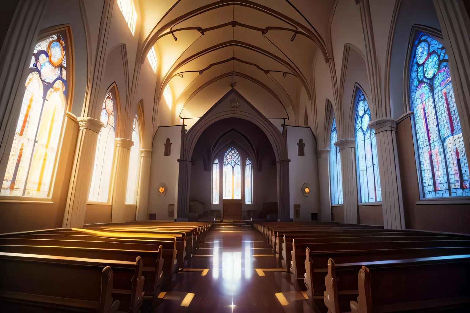 reflection, church,indoors,