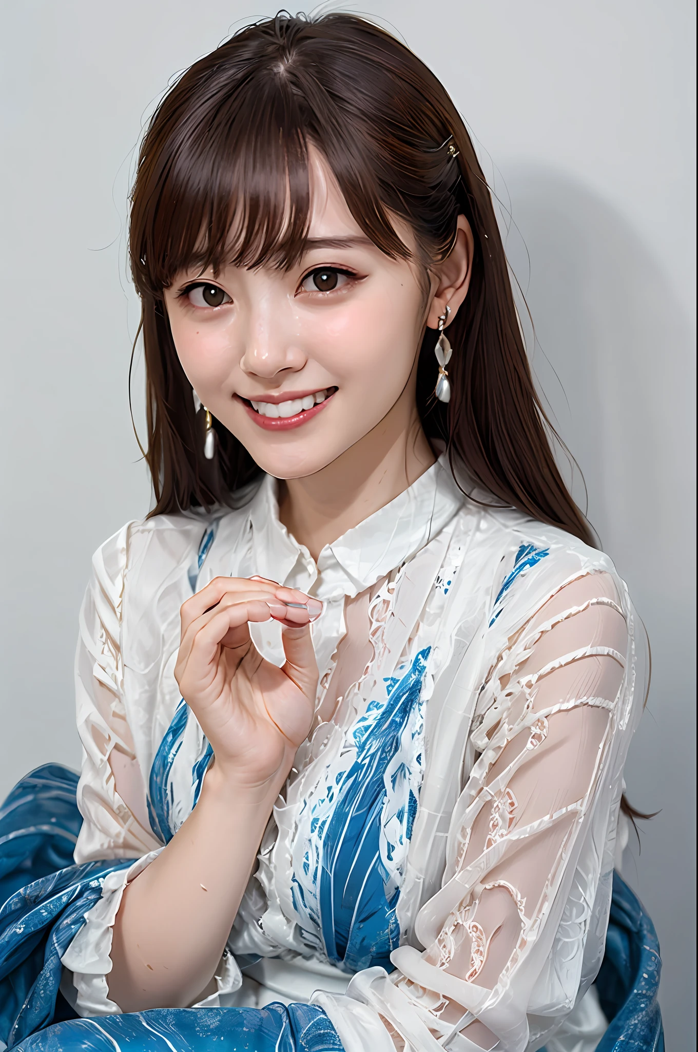 Superb quality、Excellent gemstone、Transcendental solutions、(Photorealsitic:1.4)、Attention to detail、Smiling under professional lighting technology、1 persons、swim wears:1.3、D Cup:1.2、Upper body only