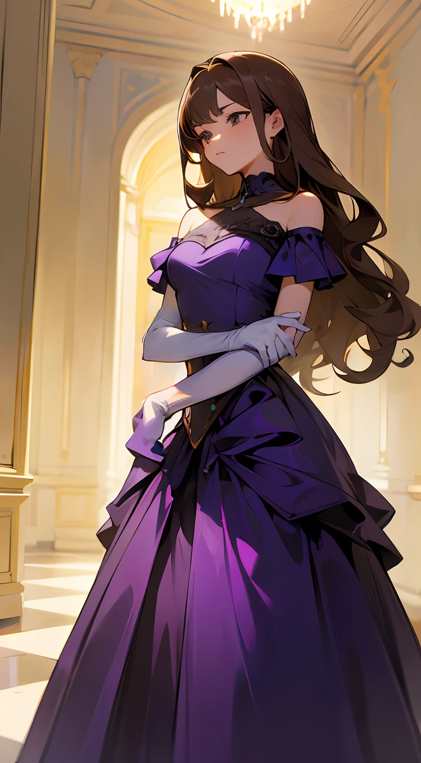 Long white gloves, two arms