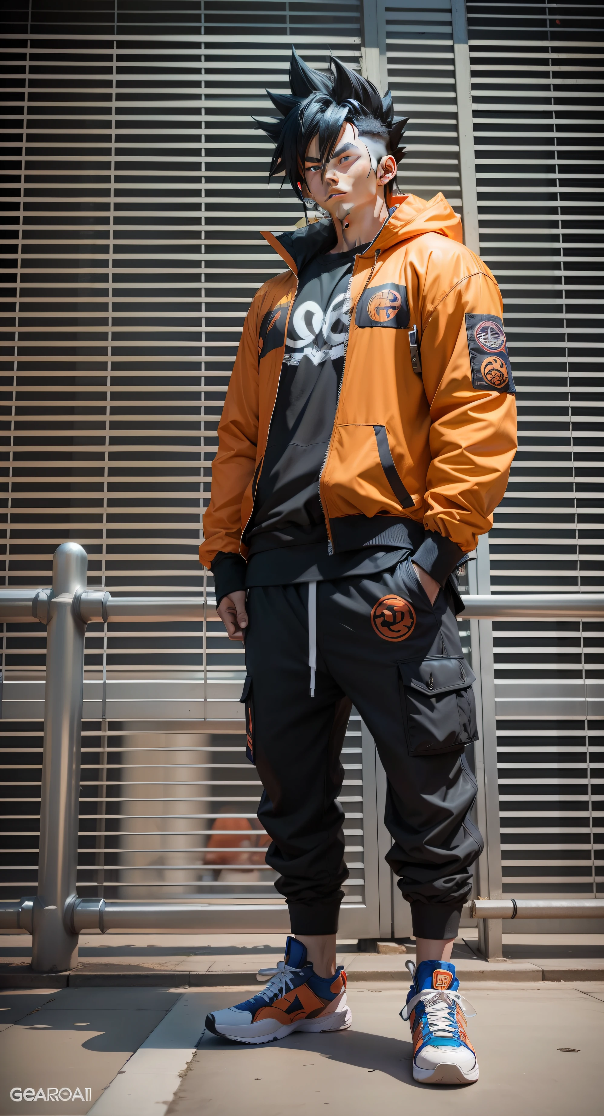 Goku, estilo street wear, anime style