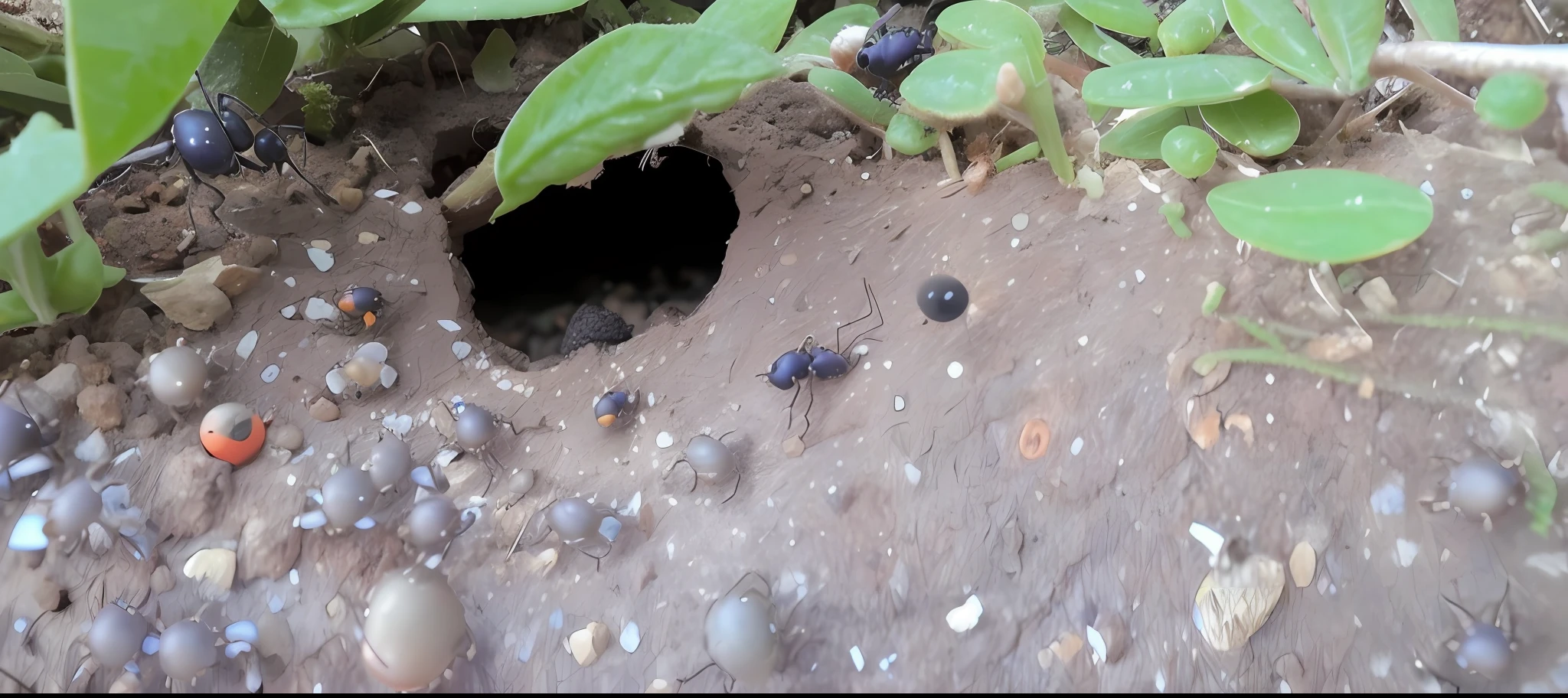 There is a small hole in the ground with a small insect inside, Pairando sobre Ant POV, Vista de formiga, perspectiva da formiga, POV Formiga, POV de uma formiga, ant pov from the floor, ninho de aranha, formiga monstruosa, vida de formiga, Vision of the ant's eye, formigas violetas, Formigas, em, ant alien, close up local, in the middle of a small colony