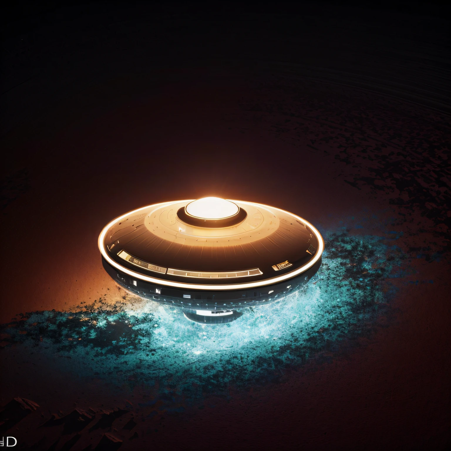 Flying saucer in black color stopped in the night sky , imagem super detalhada do disco voador, Ultra HD |, 8k
Waiting to get started