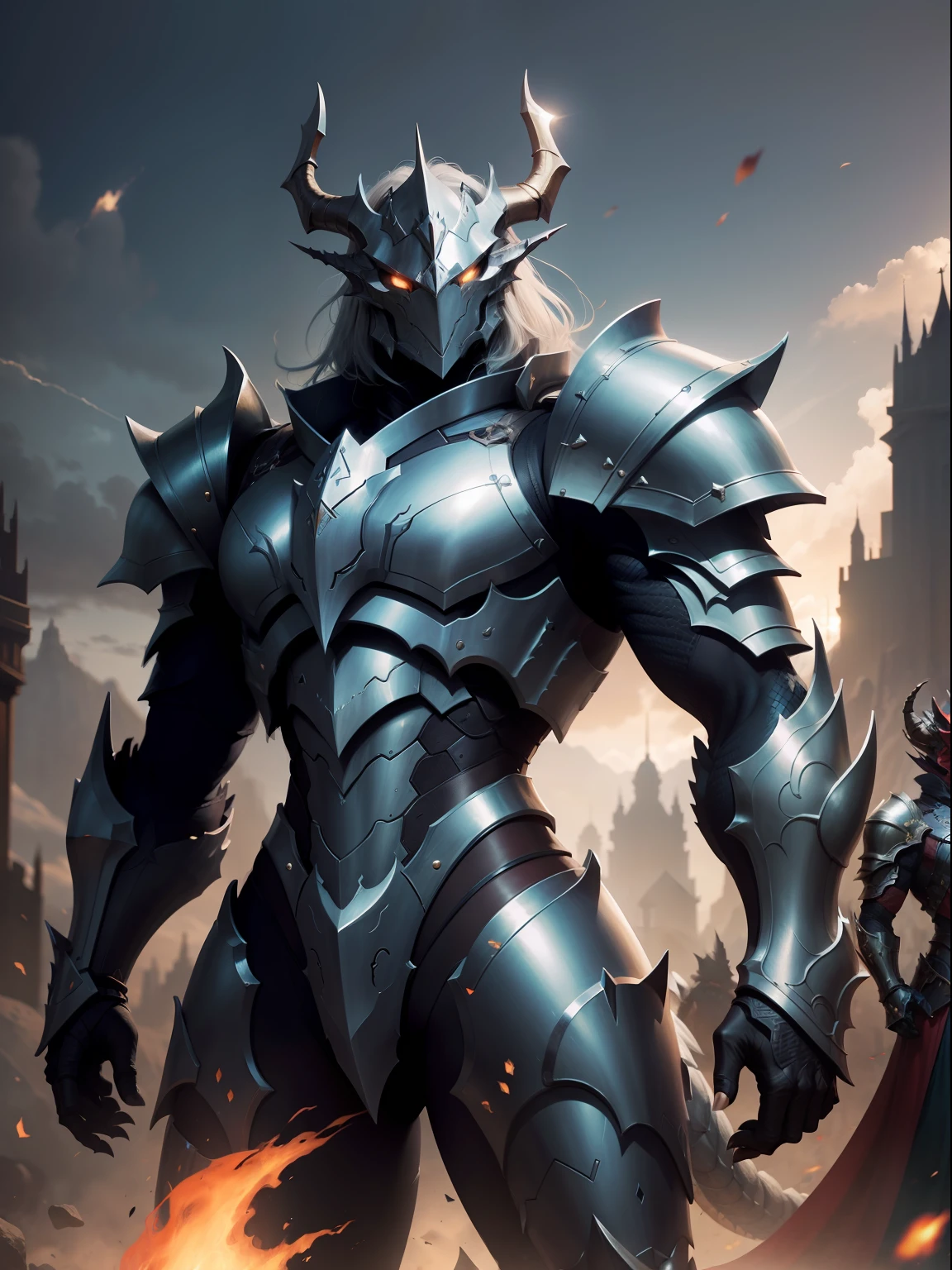 Full Dragon Armoured, armored, metallic