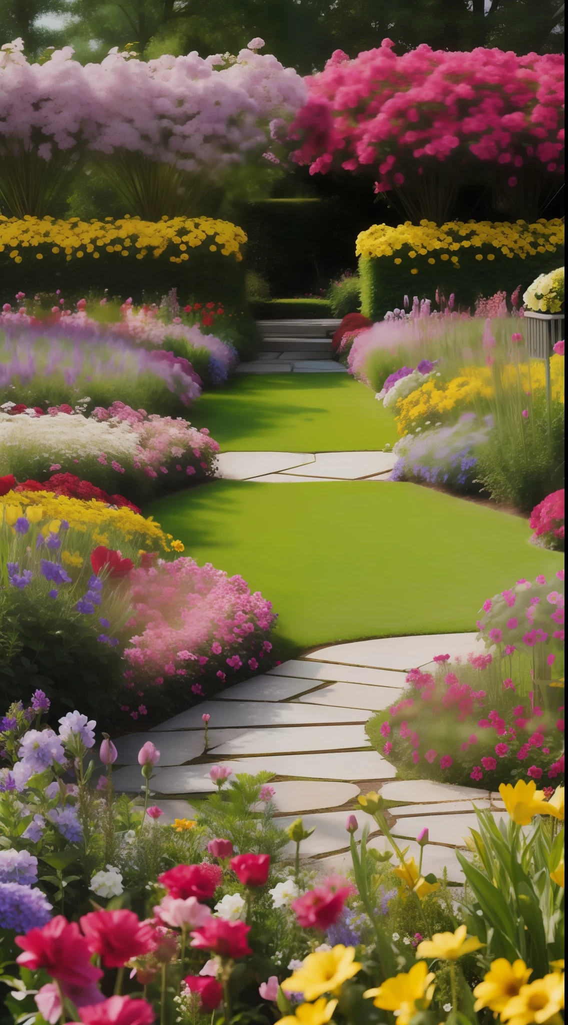 Flowered garden