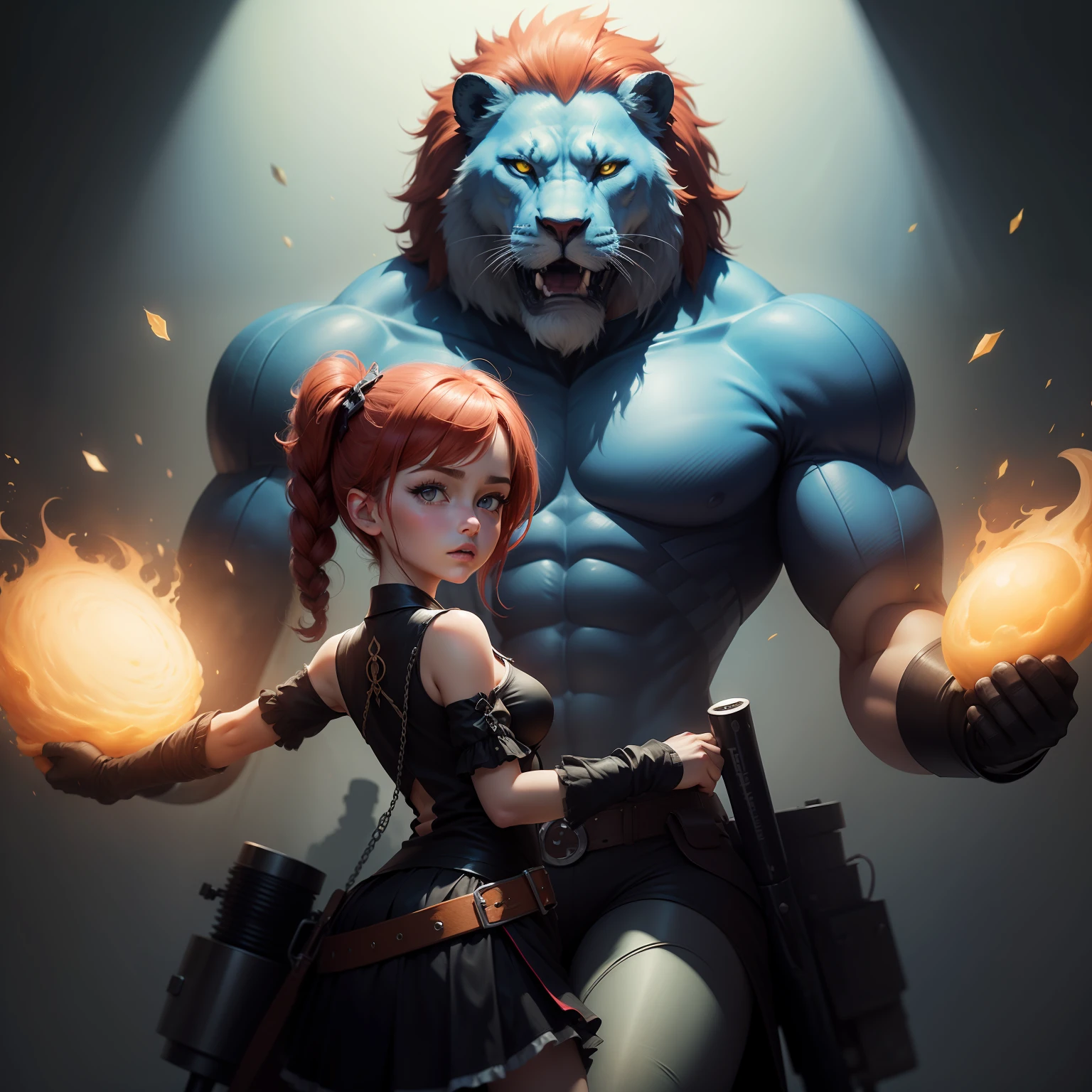 cartoon,best quality, masterpiece, detailed,
lion-oQuiron character, 1boy, red hair, rampage, blue outfit, using sword, fight, action pose, Negative prompt: easynegative, worst quality, low quality, normal quality, lowres
Steps: 30, Size: 512x768, Seed: 3259842268, Model: dreamshaper_7, Sampler: DPM++ 2M Karras, CFG scale: 9, Clip skip: 2, Model hash: ed989d673d, Hires steps: 17, Hires upscale: 2, Hires upscaler: R-ESRGAN 4x+ Anime6B, Denoising strength: 0.49