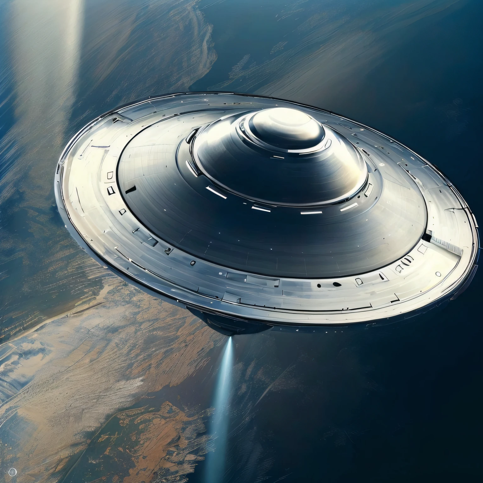 Silver-colored flying saucer standing in the night sky orbiting the Earth , imagem super detalhada do disco voador e do planeta terra , ultra hd, 8k
Waiting to get started