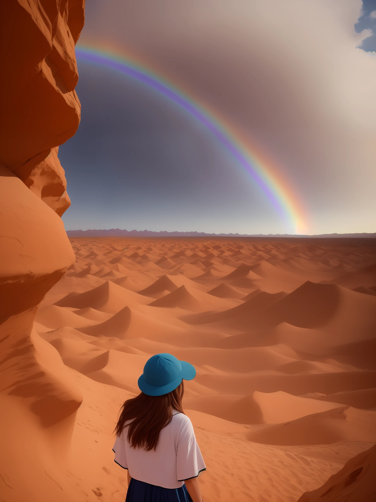 crie Mariana Davalos em Fotografia de corpo inteiro da obra de arte mais bonita do mundo, uma bela mulher nua queimando no deserto, rainbow colors, ArtStation, CGSociety, complexo, alto detalhe, foco claro, dramatic, realista pic, picante, nudez --auto --s2