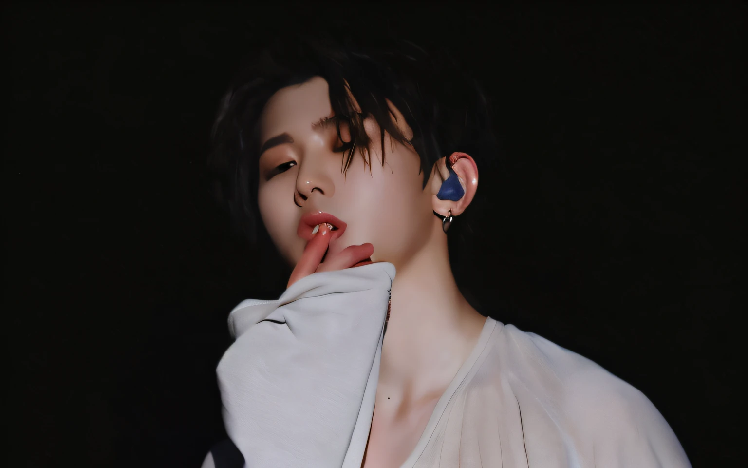 high high quality,Cai Xukun's,Lick your fingers,thin lingeries,White T-shirt
