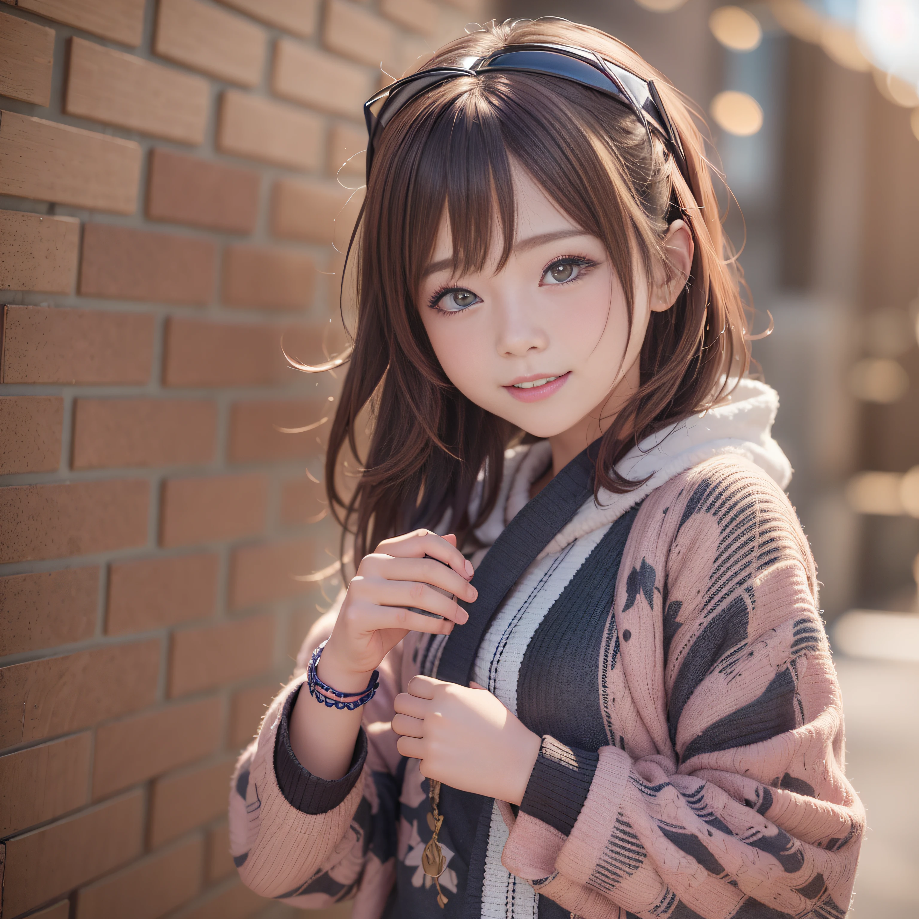 A smile、photorealistic anime girl render, shorth hair, 3 d anime realistic, realistic anime 3 d style, render of a cute 3d anime girl, realistic young anime girl, Smooth Anime CG Art, 3d anime girl, Realistically cute, photorealistic anime