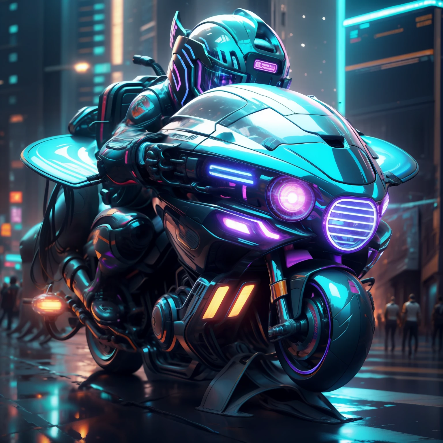 Obra-Prima, Qualidade Superior, Melhor Qualidade, Arte Oficial, Beauty and Aesthetics: 1.2), (1 Menina), Mecha, Futuro, Tecnologia, Luz, Cidade Cyberpunk, Emaranhamento, Parte Superior do Corpo, Extremamente Detalhado, (Arte Fractal: 1.3), colorido e mais detalhado