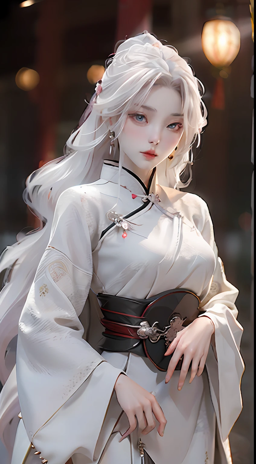 Masterpiece, Best, Night, Full Moon, 1 Female, Mature Woman, Chinese Style, Ancient China, Elder Sister, Royal Sister, Cold Face, Expressionless, Silver White Long Haired Woman, Pale Pink Lips, Calm, Intellectual, Three Belts, Gray Hitomi, Assassin, Dagger, Flower Ball Background, Strolling Street Masterpiece, Best, Night, Full Moon, 1 Female, Mature Woman, Chinese Style, Ancient China, Elder Sister, Royal Sister, Cold Face, Expressionless, Silver White Long Haired Woman, Pale pink lips, calm, intellectual, three belts, gray pupils, assassin, dagger, flower ball background, street view, white-haired catwoman, Hanfu, cat ears, cat tail, clear purple eyes