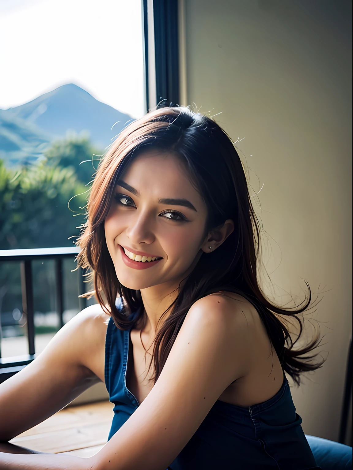 sexy smiling, (realistic photo: 1.4), (hyper realistic: 1.4), (realistic: 1.3), (softer lighting: 1.05), (increase the quality of cinematic lighting: 0.9), 32K, 2 girls hugged, 20 years, realistic lighting, backlight, light on face, ray trace, (bright light: 1.2), (increase quality: 1.4), (skin with real texture of better quality: 1.4), smiling, happy, finely detailed eyes, finely detailed face, black hair, finely quality eyes, (joy, flush, smile, happiness), close-up of the smile face, (Increase body line mood: 1.1), (Increase the beauty of skin texture: 1.1) (smiling tank top and jeans), (cold colors), damp, reflections, sugarloaf background, rio de janeiro (masterpiece) (perfect proportion)(realistic photo)(best quality) (detailed) photographed on a Canon EOS R5, 50mm lens, F/2.8, HDR, (8k)