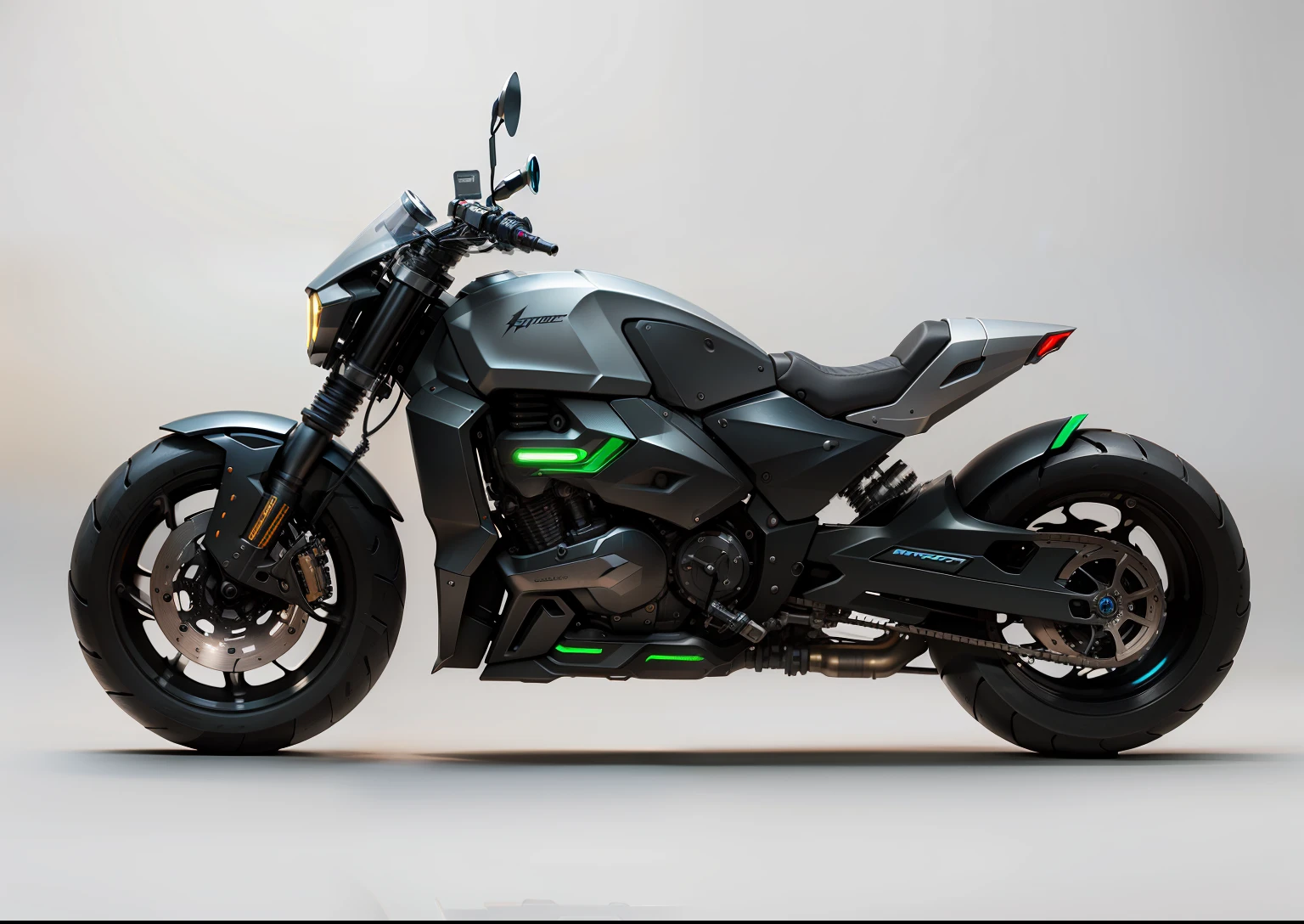 Cyberpunk mechanical motorcycle,Biomechanicals,hyper realisitc, Steel, Complex design, insanely details, finely detailled, Extremely clear lines, cinmatic lighting, photograph realistic, A detailed masterpiece
