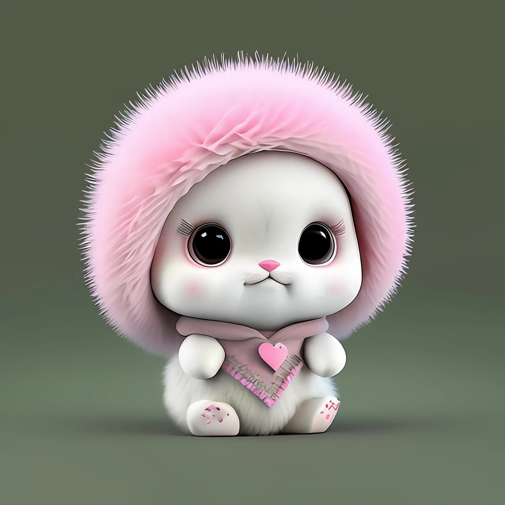 : 3. Coelho aquarela , realista, peludo, animal vestido, elma, olheiras, blush, cereja, comida, fruta, corpo inteiro, kalap, not human, morango, fundo floral com flores aquarelas,