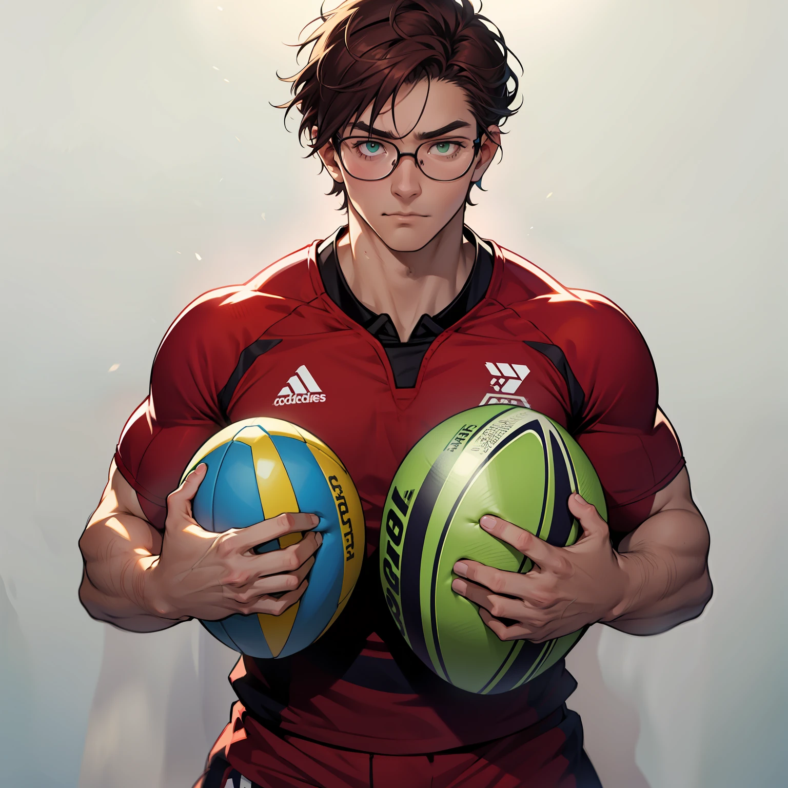 I stand at 6'5 and I am considered tall for Japanese standards. My body is filled with scars as I had to give up playing Rugby due to serious injuries inflicted in the sport. I am now a college major in art with the goal to become the greatest artist in the history of time. I have short maroon hair and wear glasses to accommodate my bad vision caused by playing a full contact sport. My eyes are green.