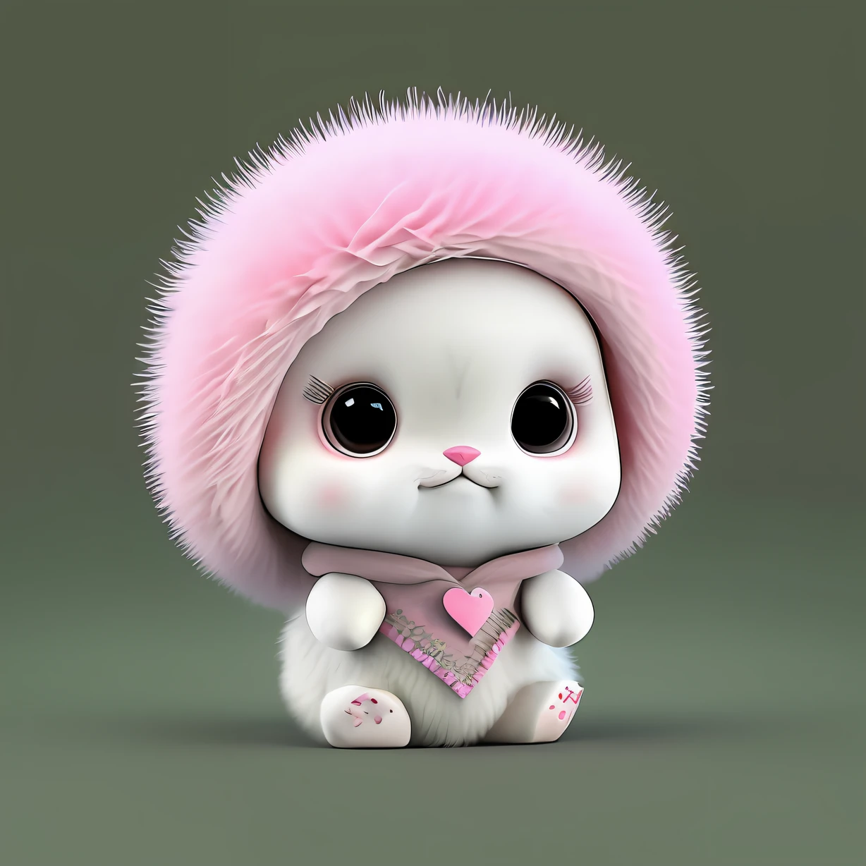 : 3. Coelho aquarela , realista, peludo, animal vestido, elma, olheiras, blush, cereja, comida, fruta, corpo inteiro, kalap, not human, morango, fundo floral com flores aquarelas,