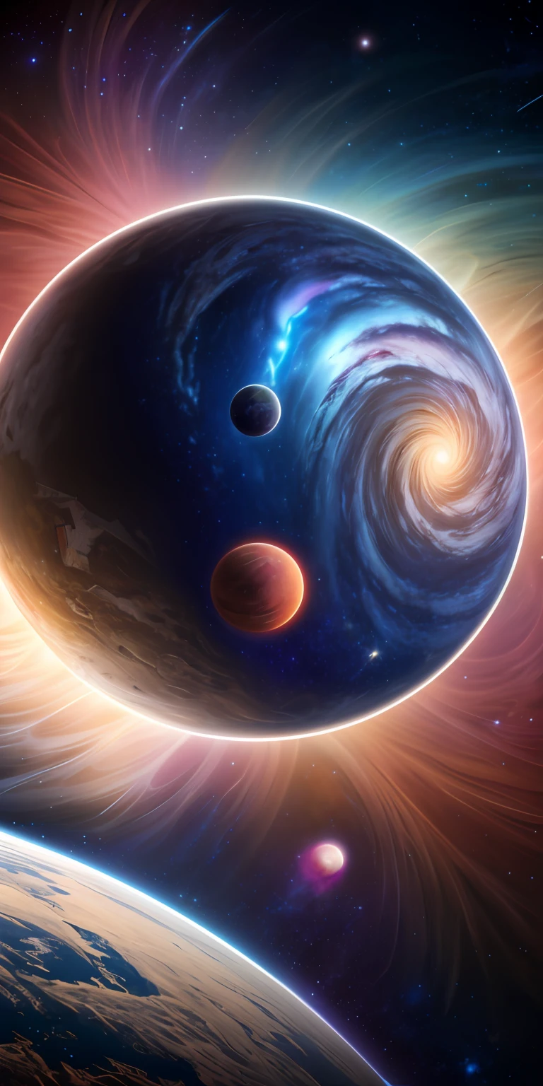 masterpiece, top-quality, hightquality, the Extremely Detailed CG Unity 8K Wallpapers, depth of fields, nffsw,,Photorealsitic,ighly detailed, Convoluted, high detal, kosmos, kosmos, intergalactic, stele, planetes, astronault, kosmos, Um ser celestial, nebulas、space shuttle