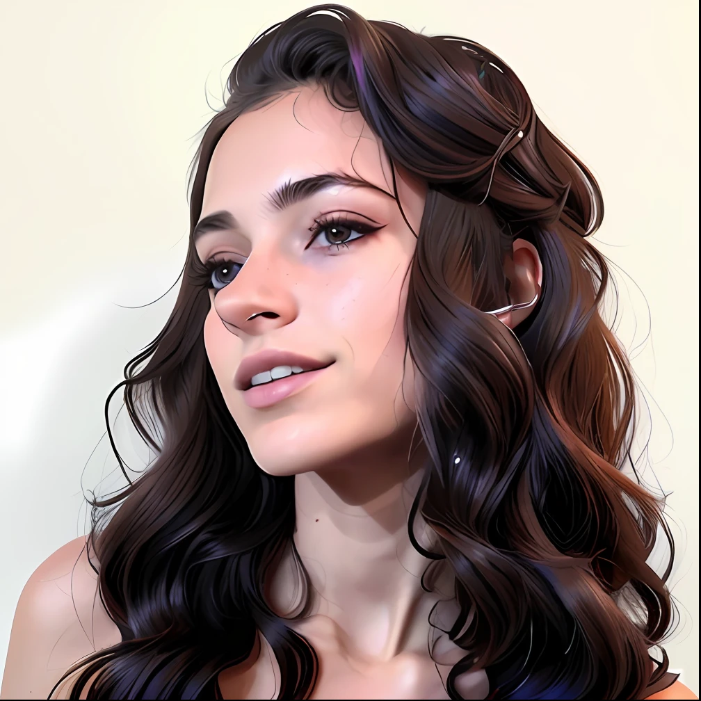 um close up de uma mulher com cabelos cacheados e um colar colorido, Alanis Guillen, foto de perfil headshot, com longos cabelos cacheados, Directed by: Nandor Soldier, cabelos cacheados, Directed by: Siona Shimshi, Directed by: Olivia Peguero, imagem de perfil, Violeta Myers, Justina Blakeney, Malika Favre, foto de perfil, foto de perfil