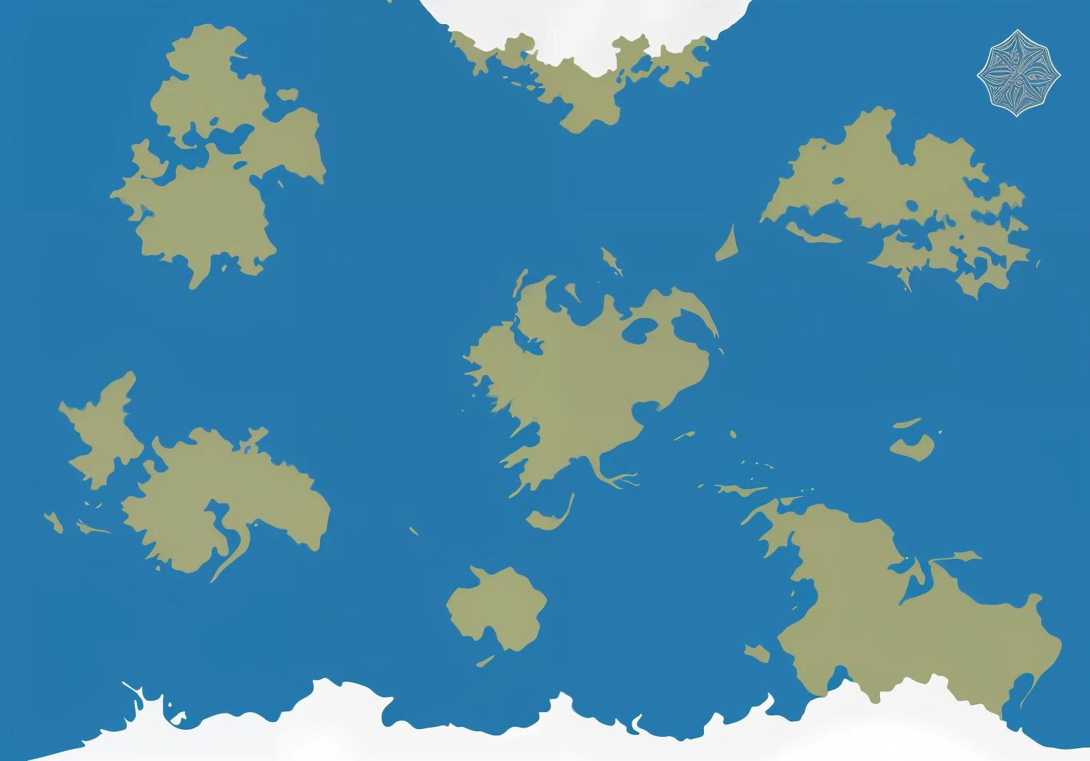 Inserir camada de pintura sobre os continentes, to highlight biomes and their differences, polishing in the finish without reading the essence, adicionar ilhas e arquipelagos isolados.