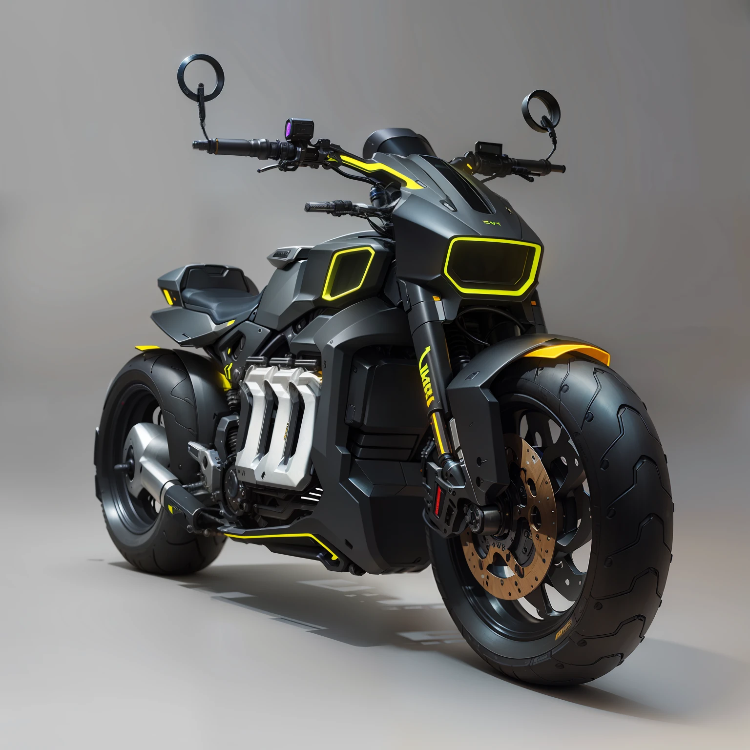 Cyberpunk mechanical motorcycle，Biomechanicals，hyper realisitc， Steel， Complex design， insanely details， finely detailled， Extremely clear lines， cinmatic lighting， photograph realistic， A detailed masterpiece