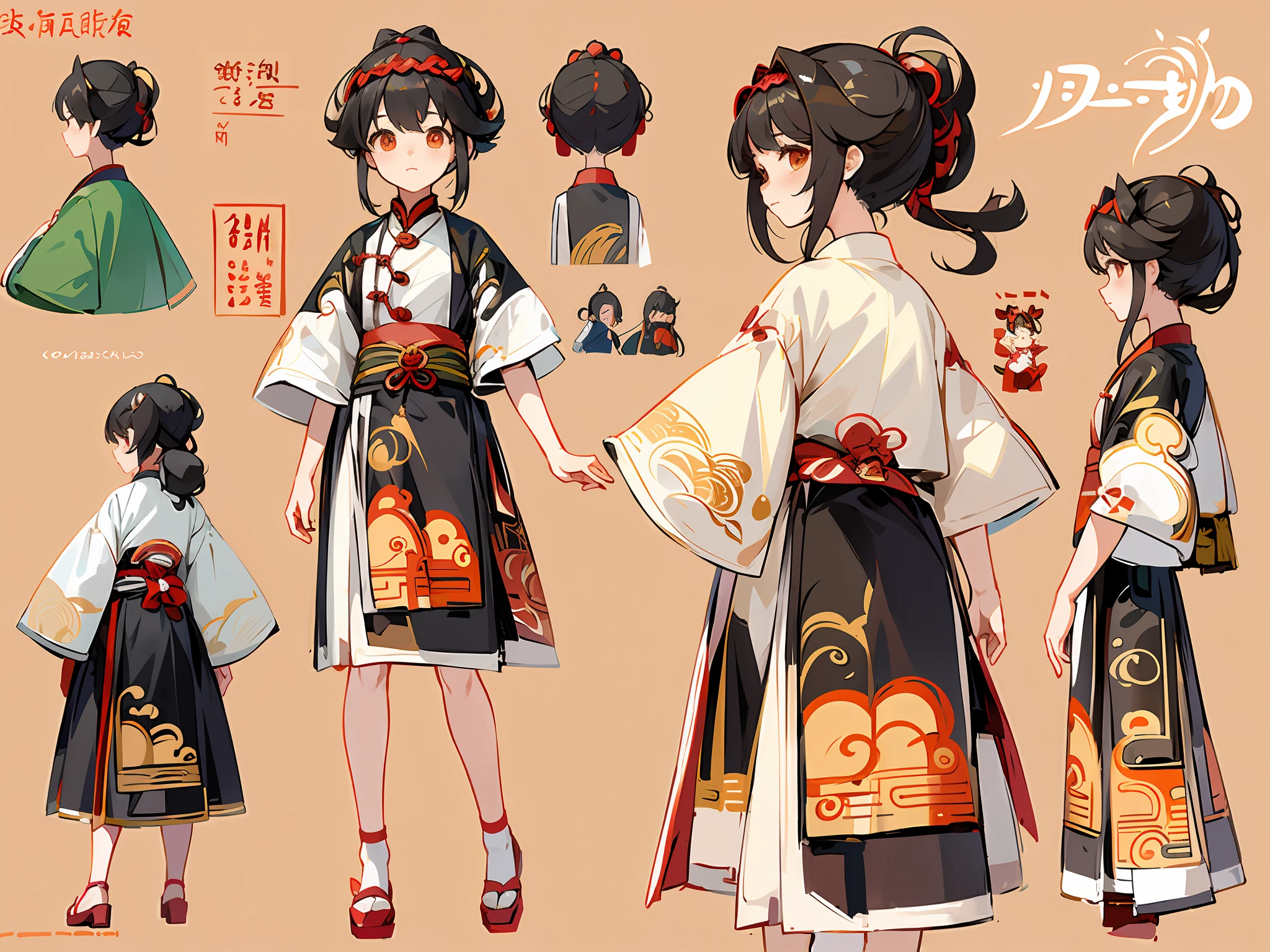 Anime character of a woman in Hanfu ancient Chinese costume, wearing long and fluent clothes, beautiful anime character design, anime vision of cute girl, Kantai collection style, anime moe art style, little curve loli, Chen Jiru, little loli girl, anime character design, highly detailed character design, guweiz, high quality character design