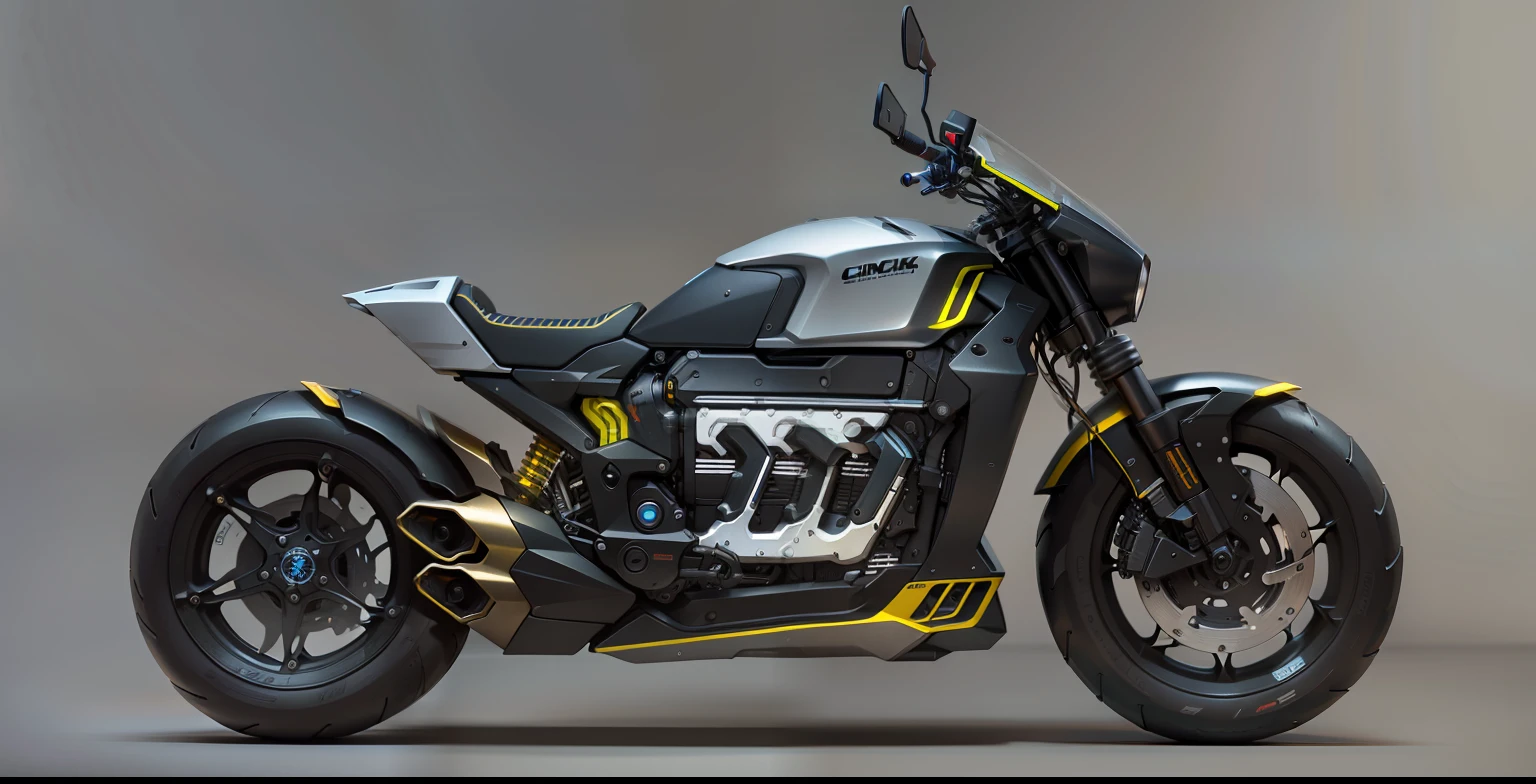 Cyberpunk mechanical motorcycle,Biomechanicals,hyper realisitc, Steel, Complex design, insanely details, finely detailled, Extremely clear lines, cinmatic lighting, photograph realistic, A detailed masterpiece
