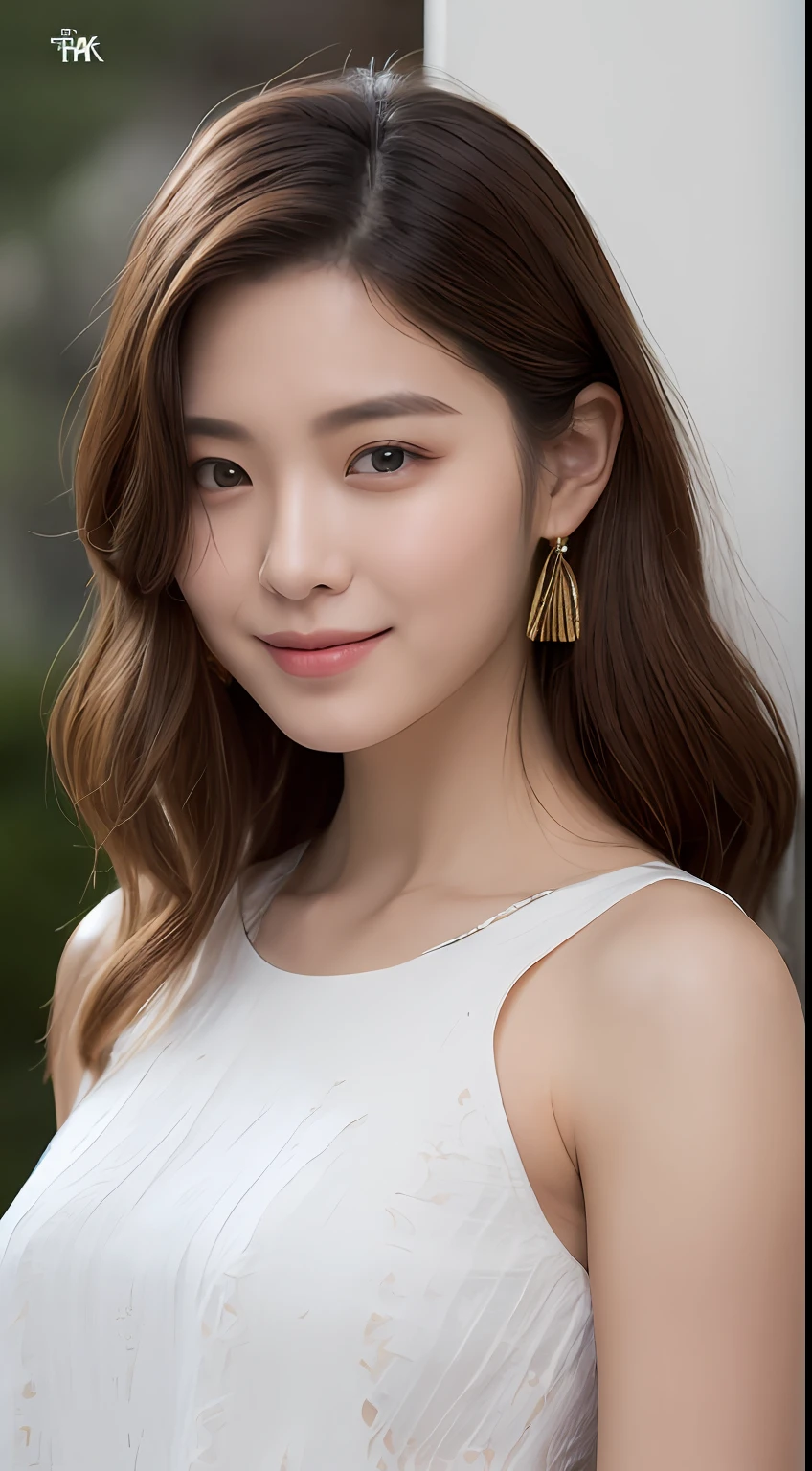 ((top-quality、8K、masterpiece:1.3))、Beautiful 20 year old girl with perfect body shape、K-pop Idol Face、Slim Abs Beauty:1.3、(Hairstyles Brown Hair Shortcuts、Colossal tits)、doress:1.1、Super fine face、Delicat eyes、二重まぶた、A smile with shame、Duan、Full body photo
