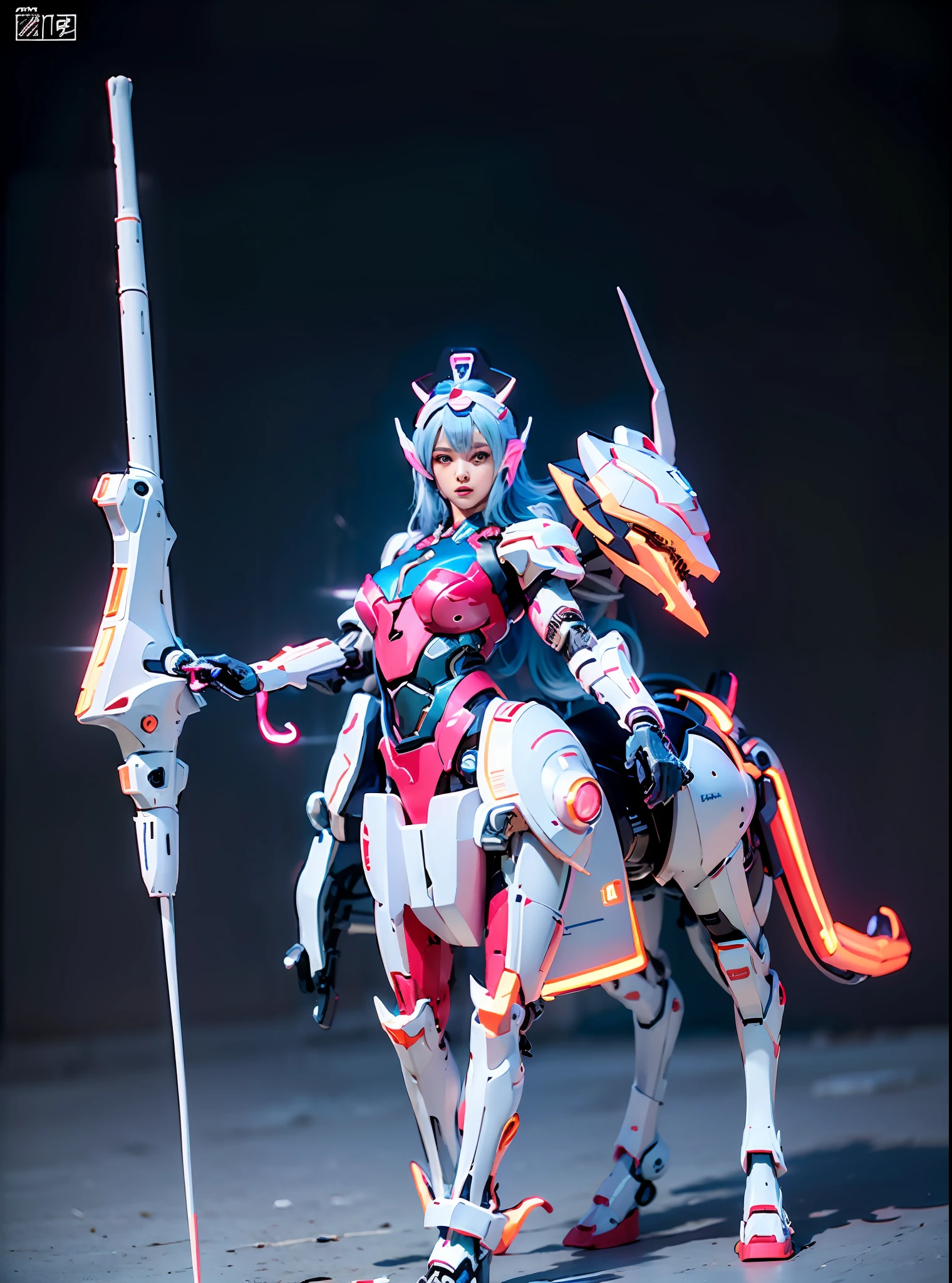 In the center of the ultra-wide-angle lens, the beautifully and ethereal mechanical centaur queen deploys her wings on the ionosphere to make a jump。The upper body of the Mechanical Centaur Empress is a sexy body with obvious feminine characteristics，The lower body is a mechanical part with a horse-like torso with streamlined sexy lines。Use Midjourney's advanced stroke tools and color palettes, as well as texture packs, model packs, texture tools，Concentration，Let the Mechanical Centaur Empress have harmonious moving lines，And the mechanical light wings of the mechanical Empress Satyr are plated with a unique space glow，The halo crown on the head of the mechanical centaur queen casts light casting neon，Let her be majestic，Add intricate textures and models to the Mechanical Centaur Empress, giving the real body soft and sexy lines and an authentic texture，Let the legs in the shape of horse legs be graceful and slender，Giving the Mechanical Centaur Empress a sexy and touching K-cup teardrop-shaped giant tit, the huge texture and real oil shine that exudes the restraints。With Midjourney's advanced brush tools and palettes and strokes, experiment with different models and materials to create a grand, epic look at your scene，Let the mechanical centaur queen be toned and elegant and ethereal，Clearly display the fallen enemy wreckage and the surface of the moon against the background of the starry sky。Use Midjourney's powerful tools，You can bring this magnificent and futuristic scene to life with incredible detail and beauty。 hdr，（真实感，Masterpiece quality，best qualtiy），，pureerosface_v1，ulzzang-6500-v1.1