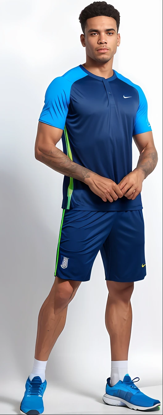 um homem ((( loiro sueco))) Atletico slim in white shirt and blue shorts standing, pele clara uma camiseta e shorts, vestindo bermuda e camiseta, athletic shorts, Homem de Branco Camisa, sport shorts, vestindo shorts, navy blue shorts, vestindo uma camiseta, Bermudas, vestido com uma camiseta branca, com dois bolsos frontais, tennis wear, Directed by: Lee Jeffries