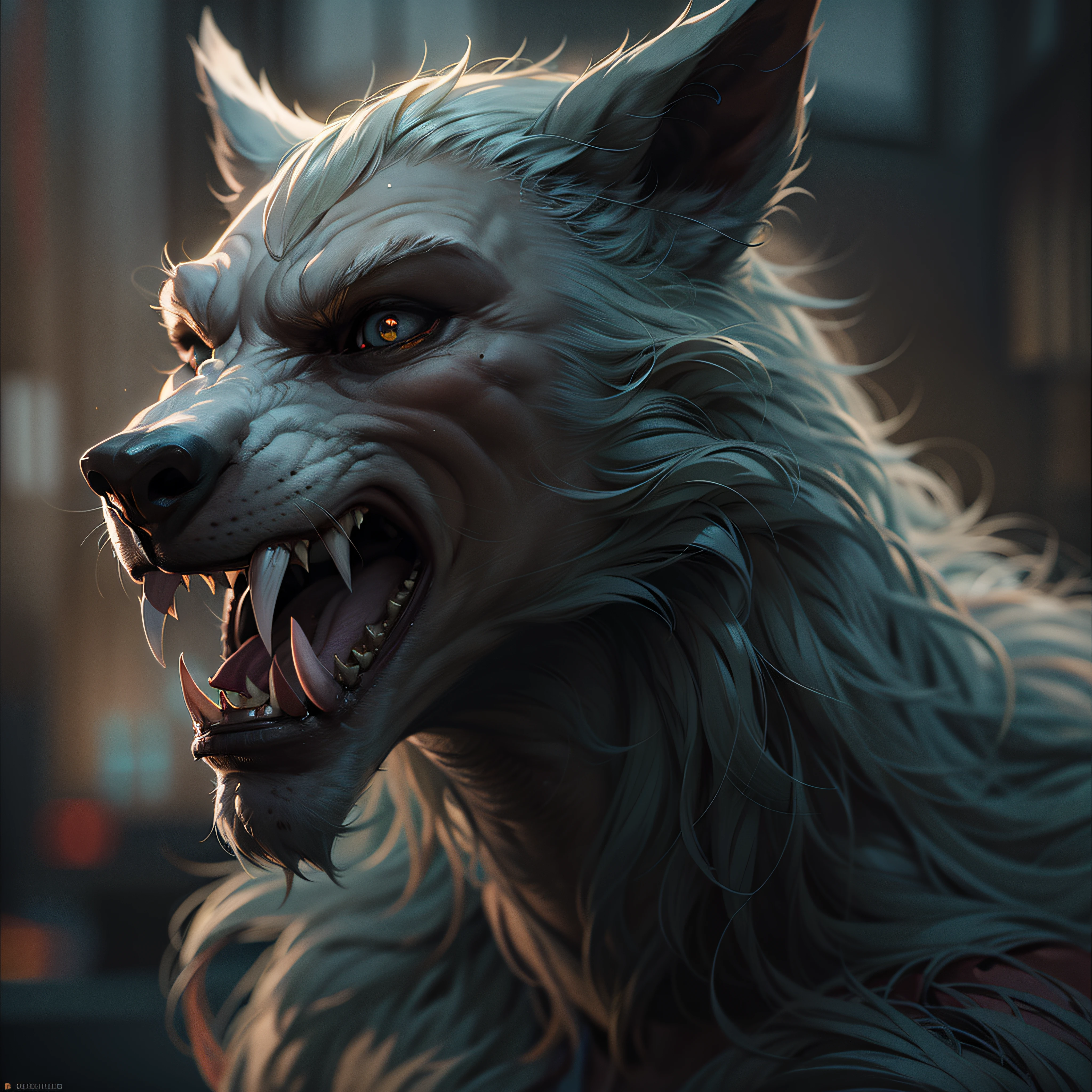 (Masterpiece, Superb Quality, Super Delicate, High Resolution) Werewolf, photo-realistic, octane render, unreal engine, ultra-realistic