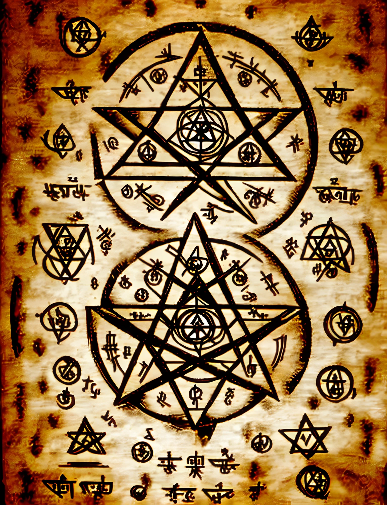 Display mysterious illustrations, such as pentagrams or esoteric symbols, to add an element of magic