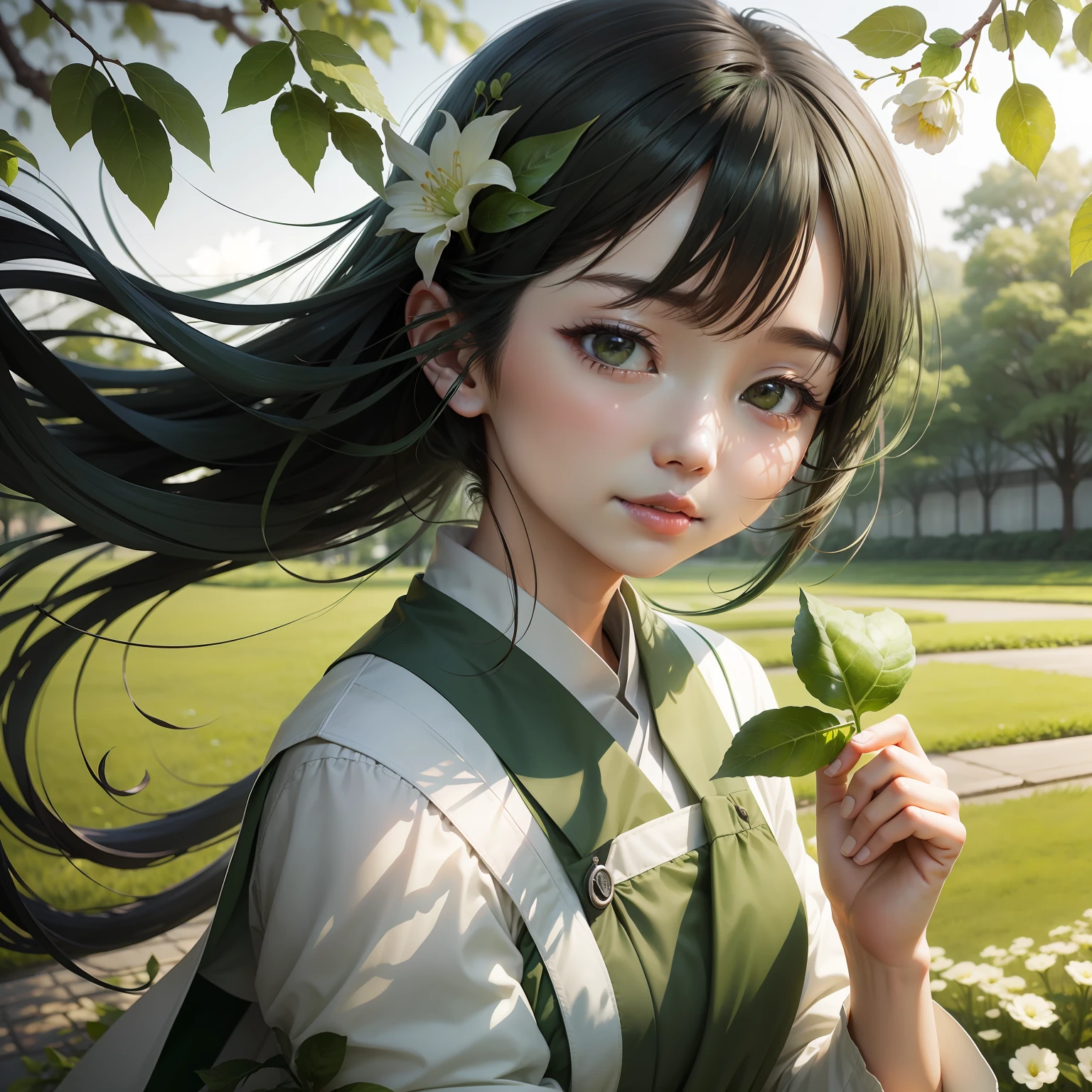 Leafy green，The spring breeze is soft。