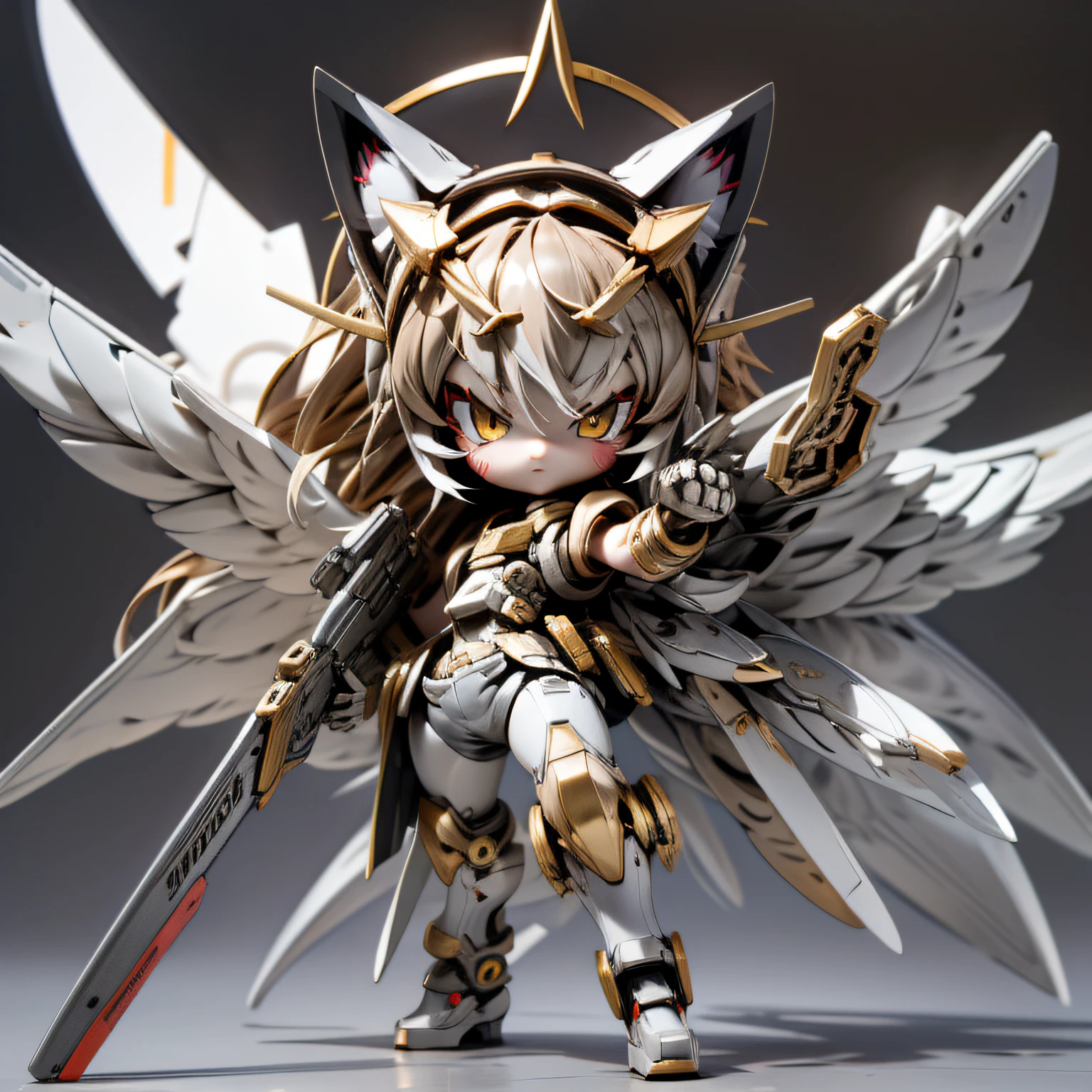 blink, chibi, Complete broker, Mega Mini, The body is steel....., Metal., The legs are steel....., Metal., My favorite cat ears, The wings are steel....., Metal., The gun is metal steel......