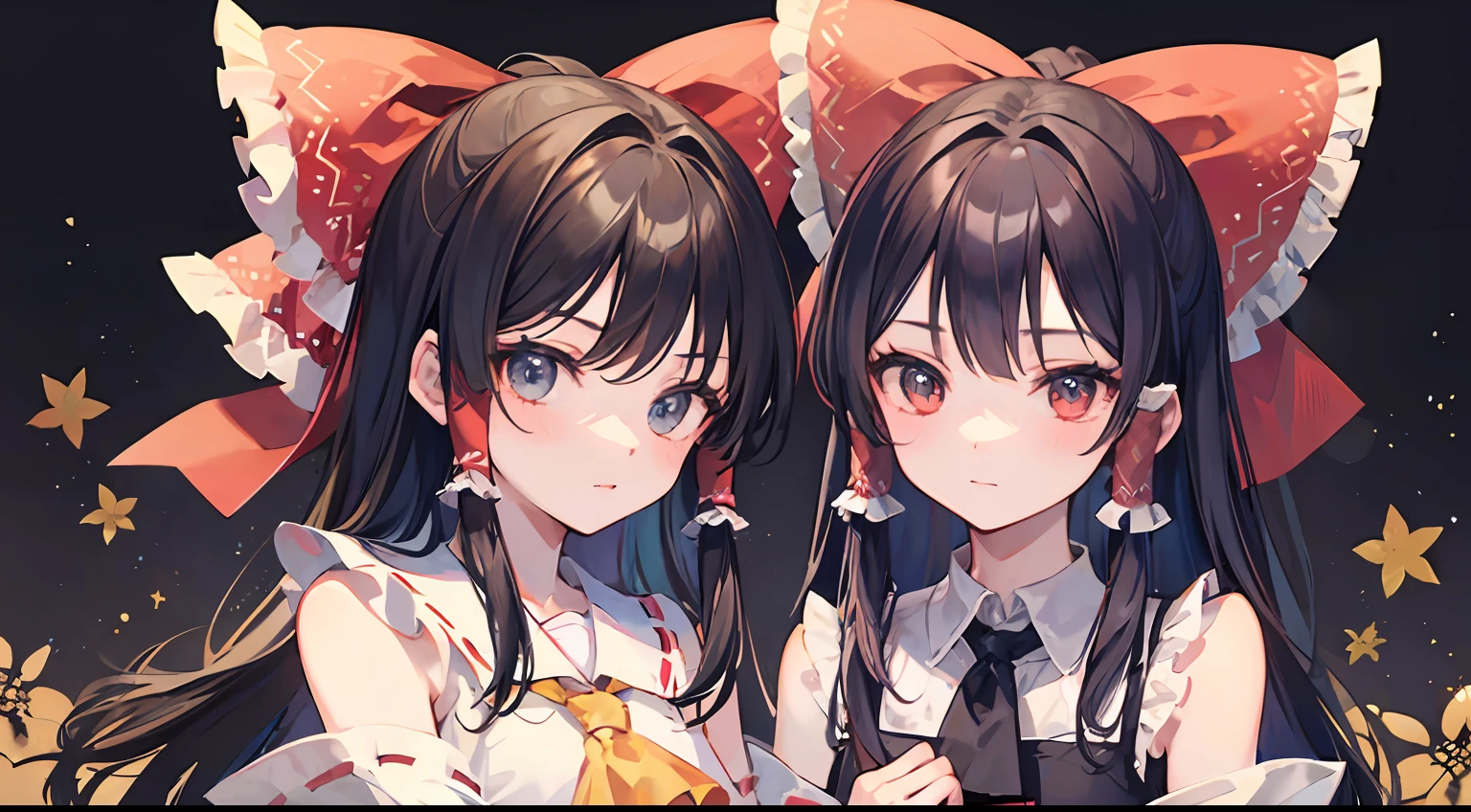 Hakurei Reimu and,Kirisame Marisa,2girl tag