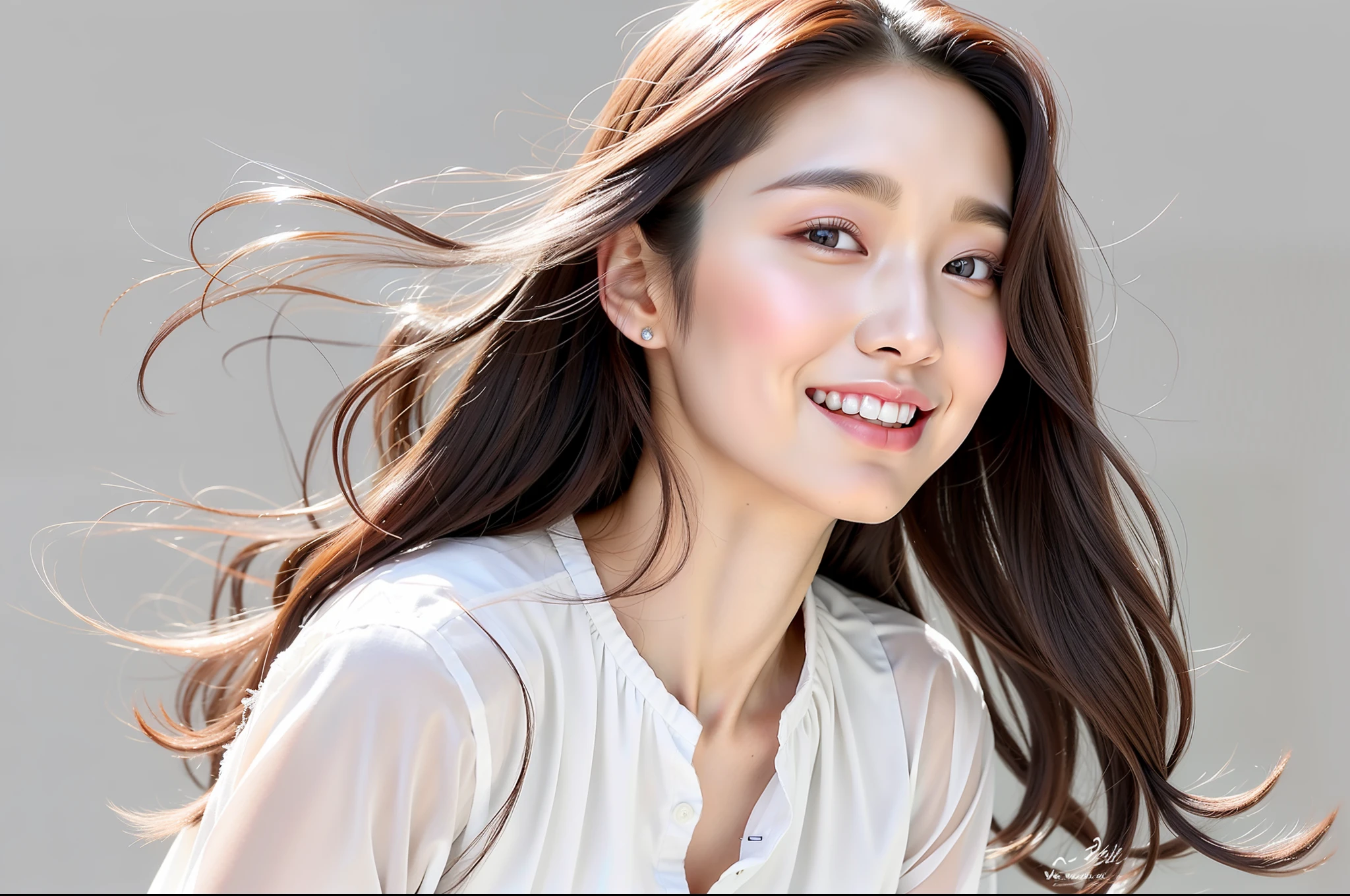 arafed image of a woman with long hair and a white shirt, Gorgeous young Korean woman, Beautiful young Korean woman, beautiful Korean women, Cute Korean Actress, Young adorable Korean face, female actress from korea, Korean Girl, korean artist, Korean Woman, Portrait of female Korean idol, fanart, young cute wan asian face, korean face features
